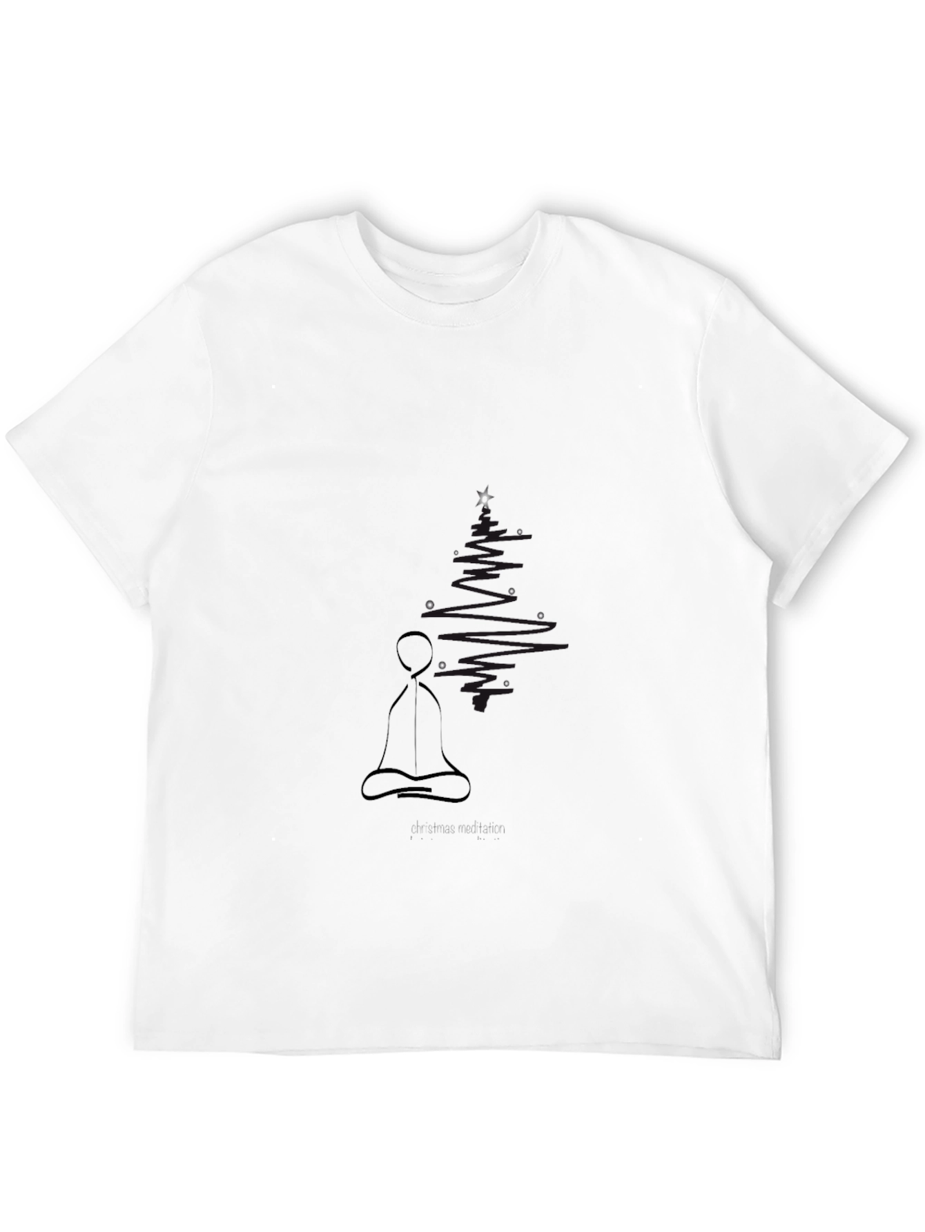 Zen Meditation Black T-Shirt - Relaxed Fit