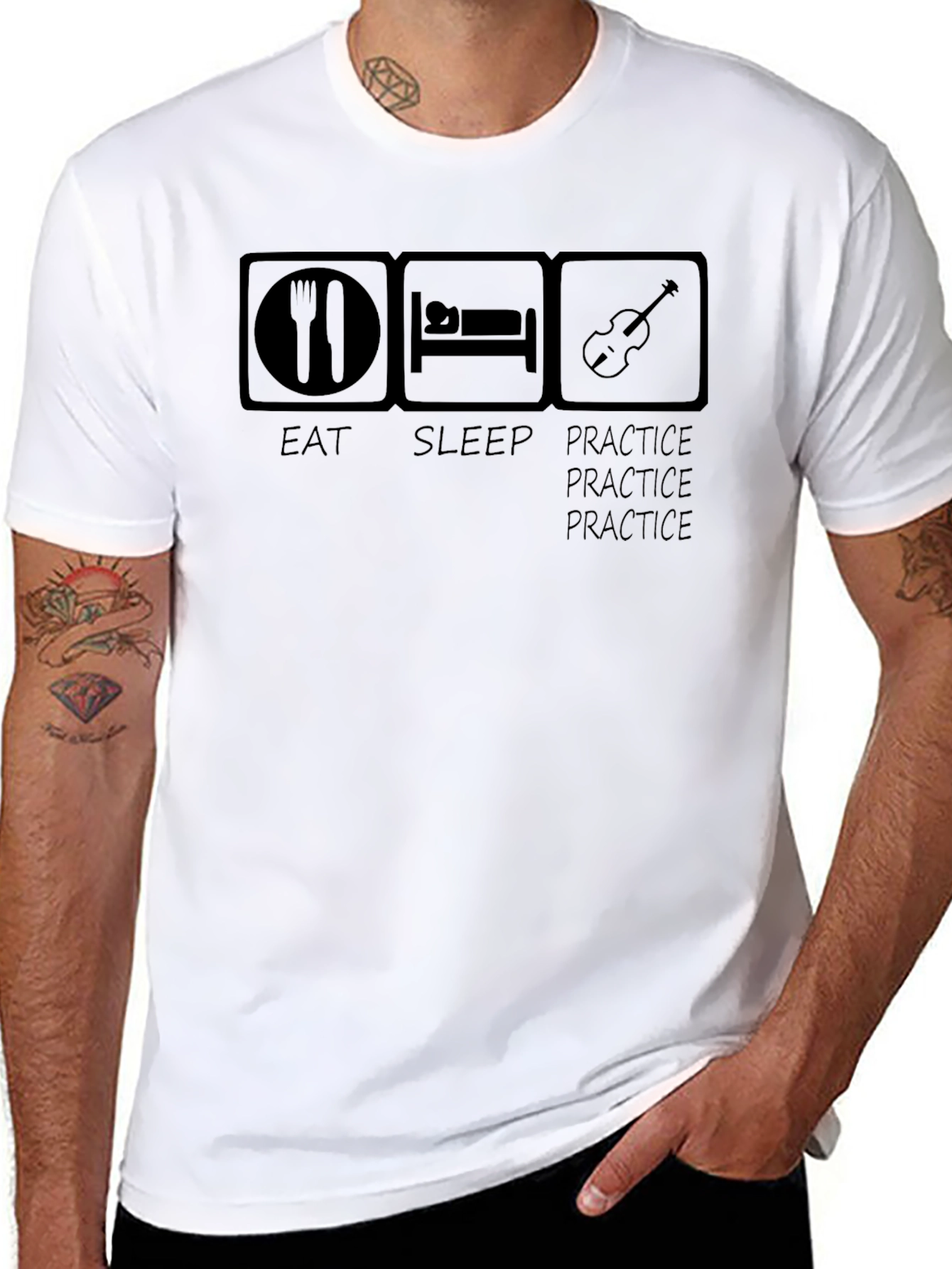 Eat Sleep Practice T-Shirt Musician Gift