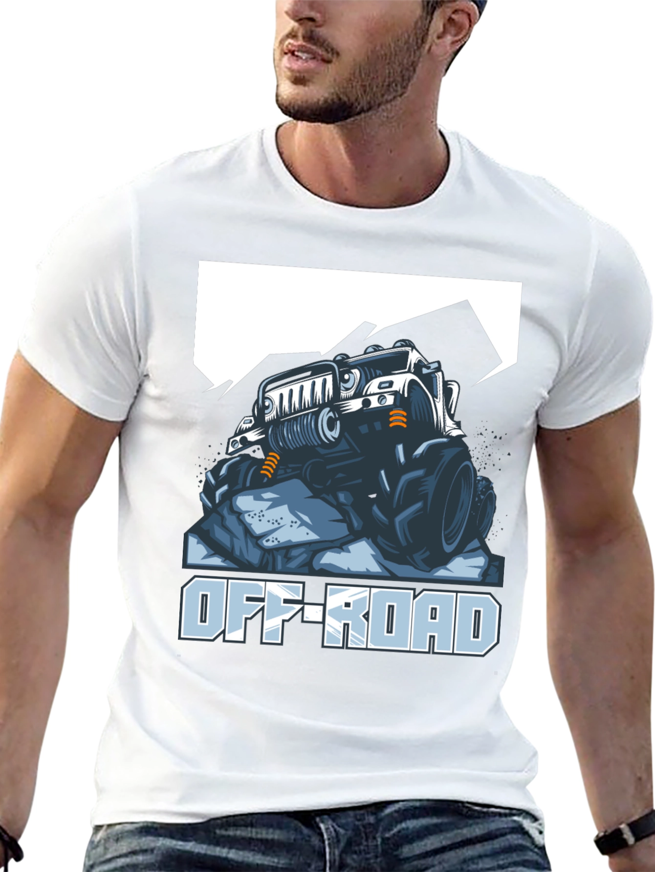 Off-Road Truck Graphic Tee - Black Cotton