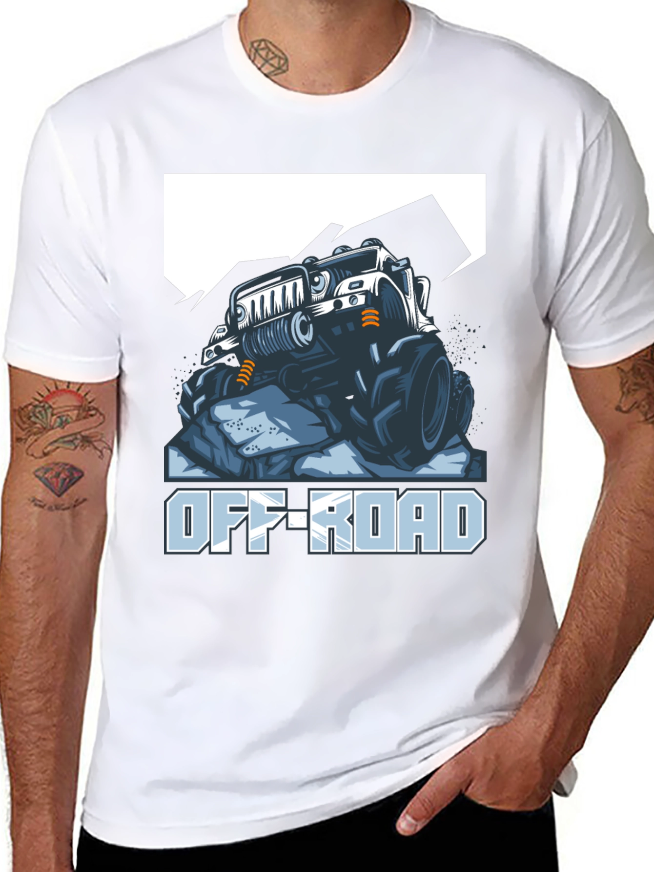 Off-Road Truck Graphic Tee - Black Cotton