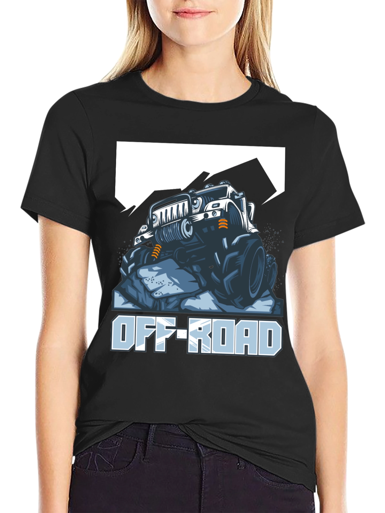 Off-Road Truck Graphic Tee - Black Cotton