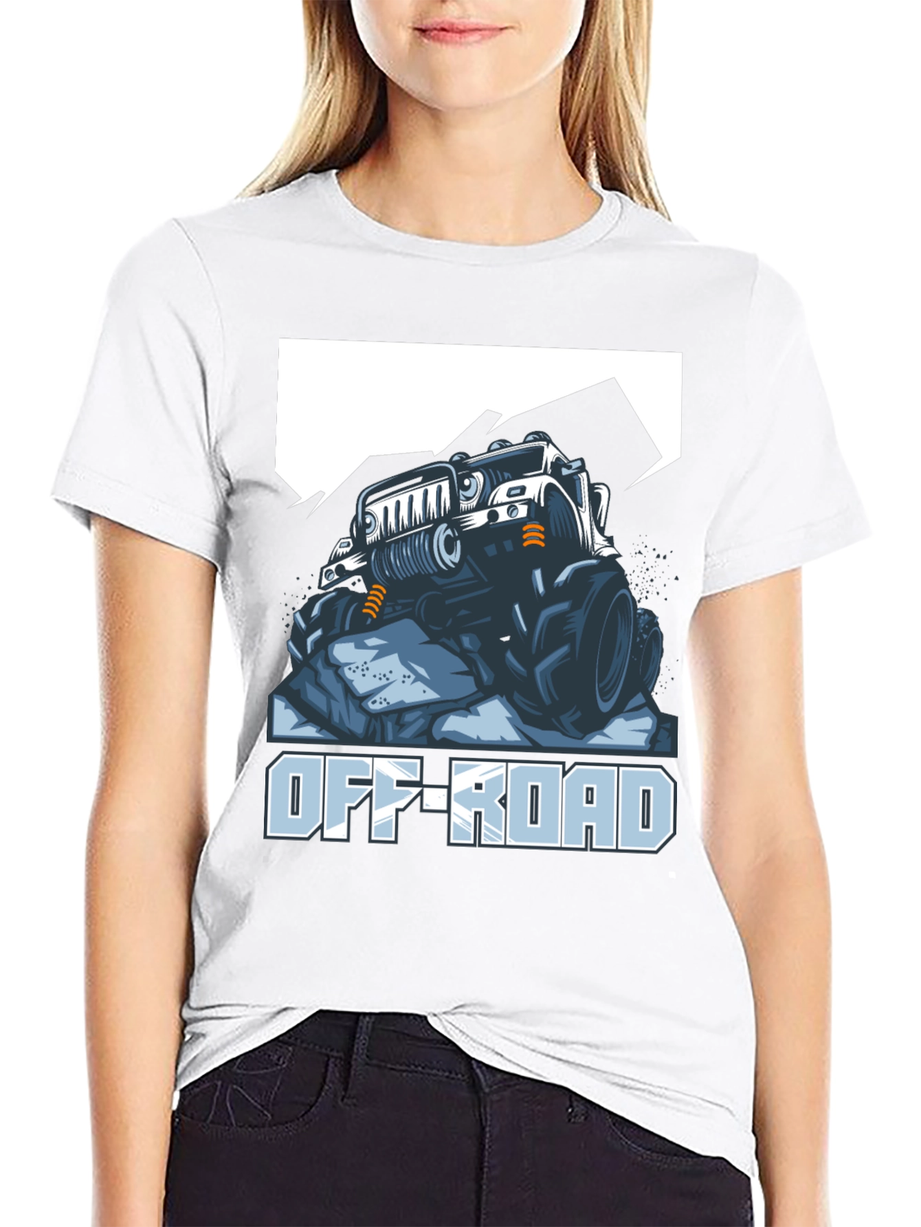 Off-Road Truck Graphic Tee - Black Cotton