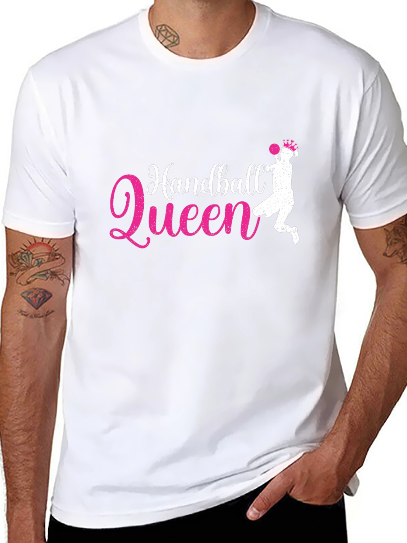 Handball Queen Black Graphic T-Shirt