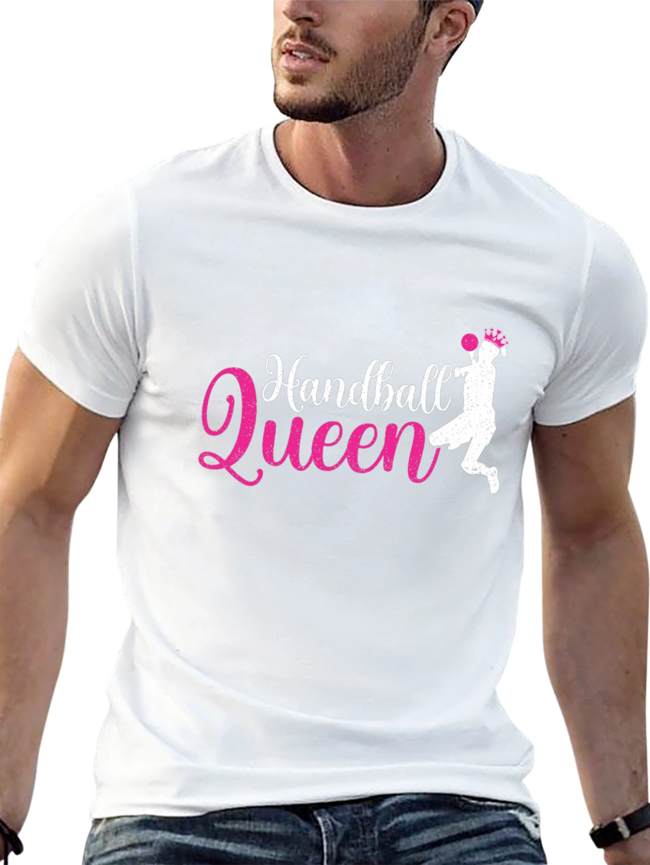 Handball Queen Black Graphic T-Shirt