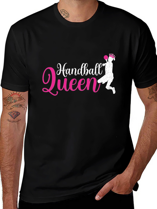 Handball Queen Black Graphic T-Shirt