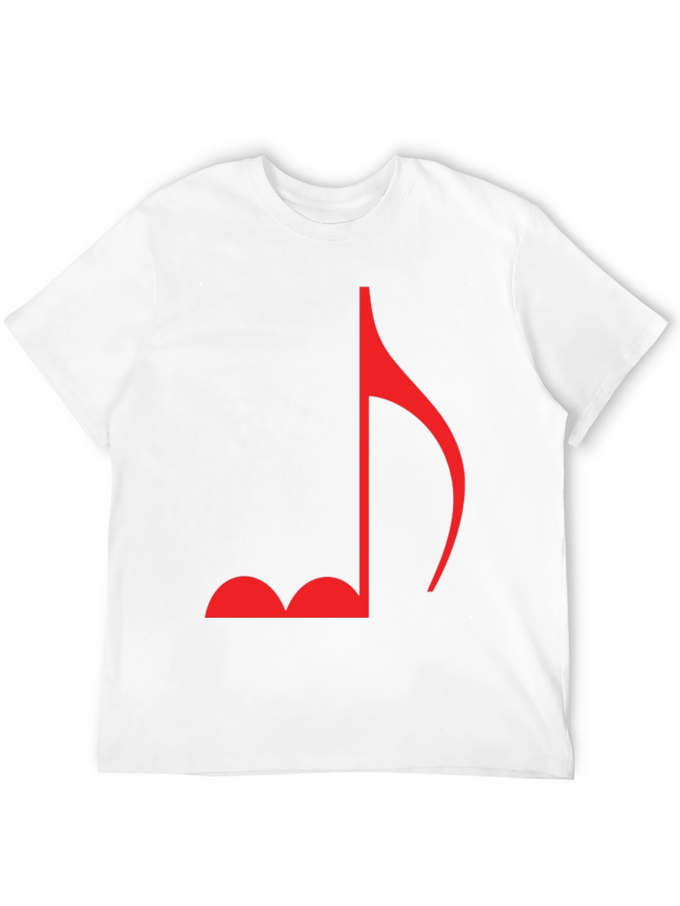 Music Note Graphic Tee - Casual Black T-Shirt