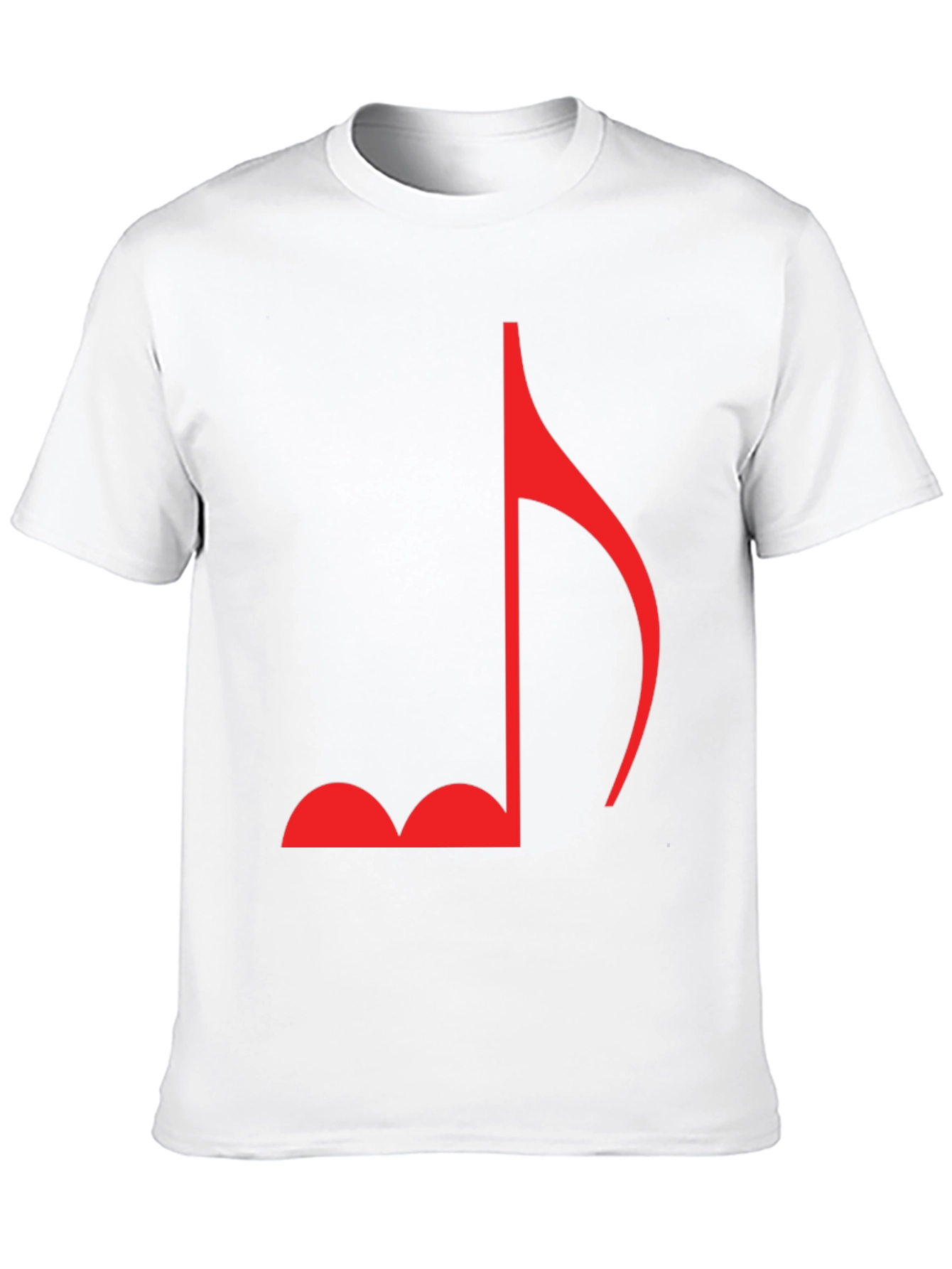 Music Note Graphic Tee - Casual Black T-Shirt