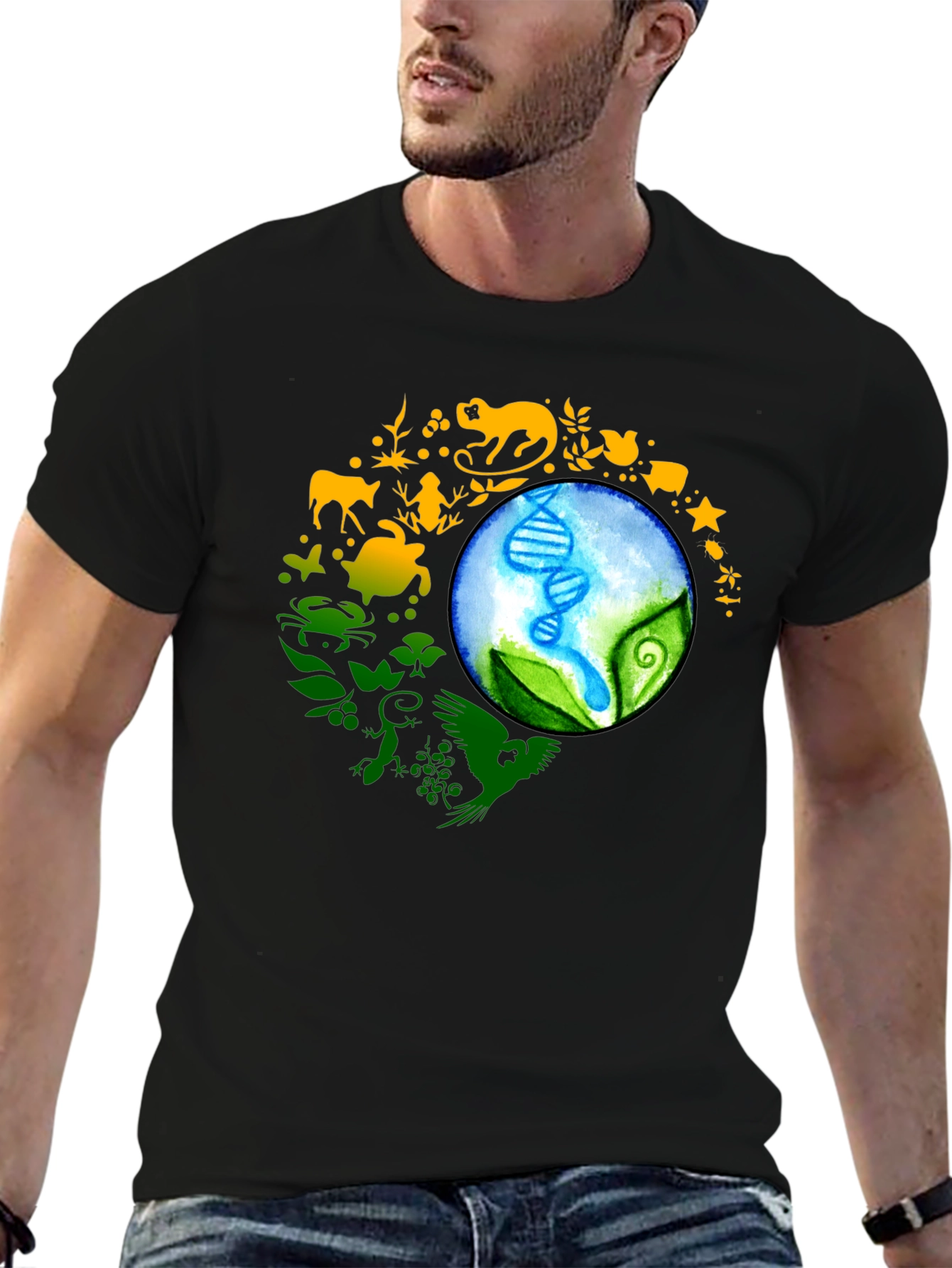 Natures Harmony Black T-Shirt