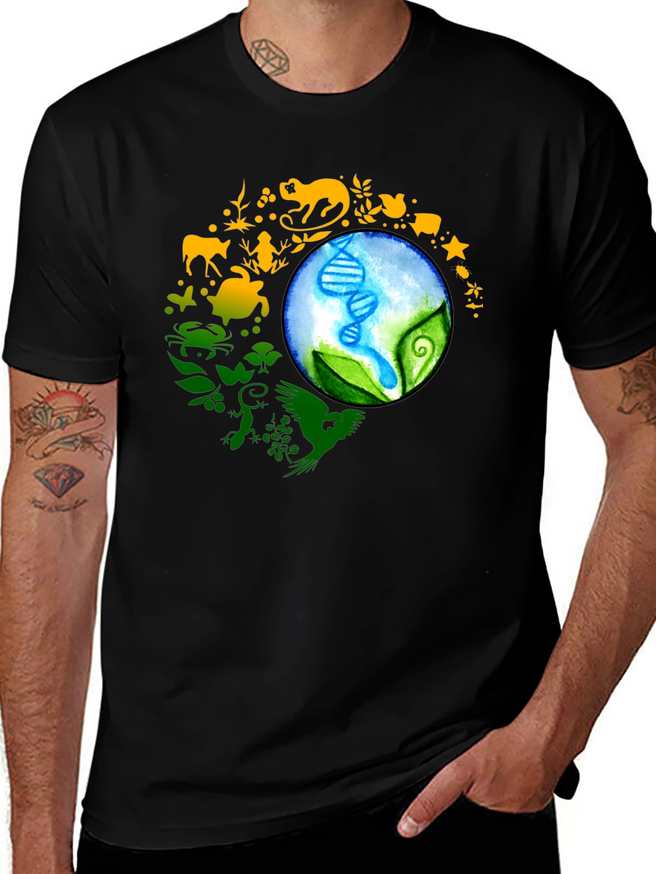Natures Harmony Black T-Shirt