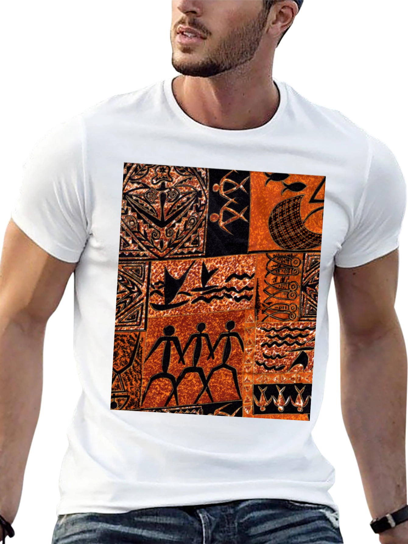 Tribal Pattern Tee - Unique Graphic Print