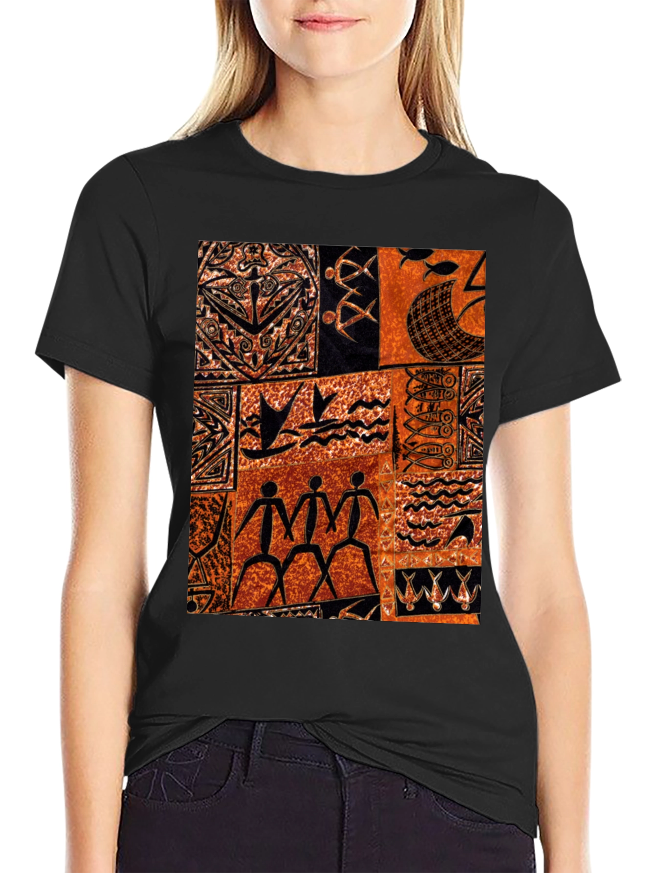 Tribal Pattern Tee - Unique Graphic Print