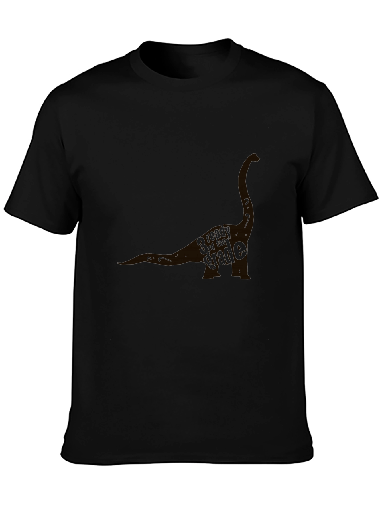 Dinosaur Graphic T-Shirt - Black Cotton Blend