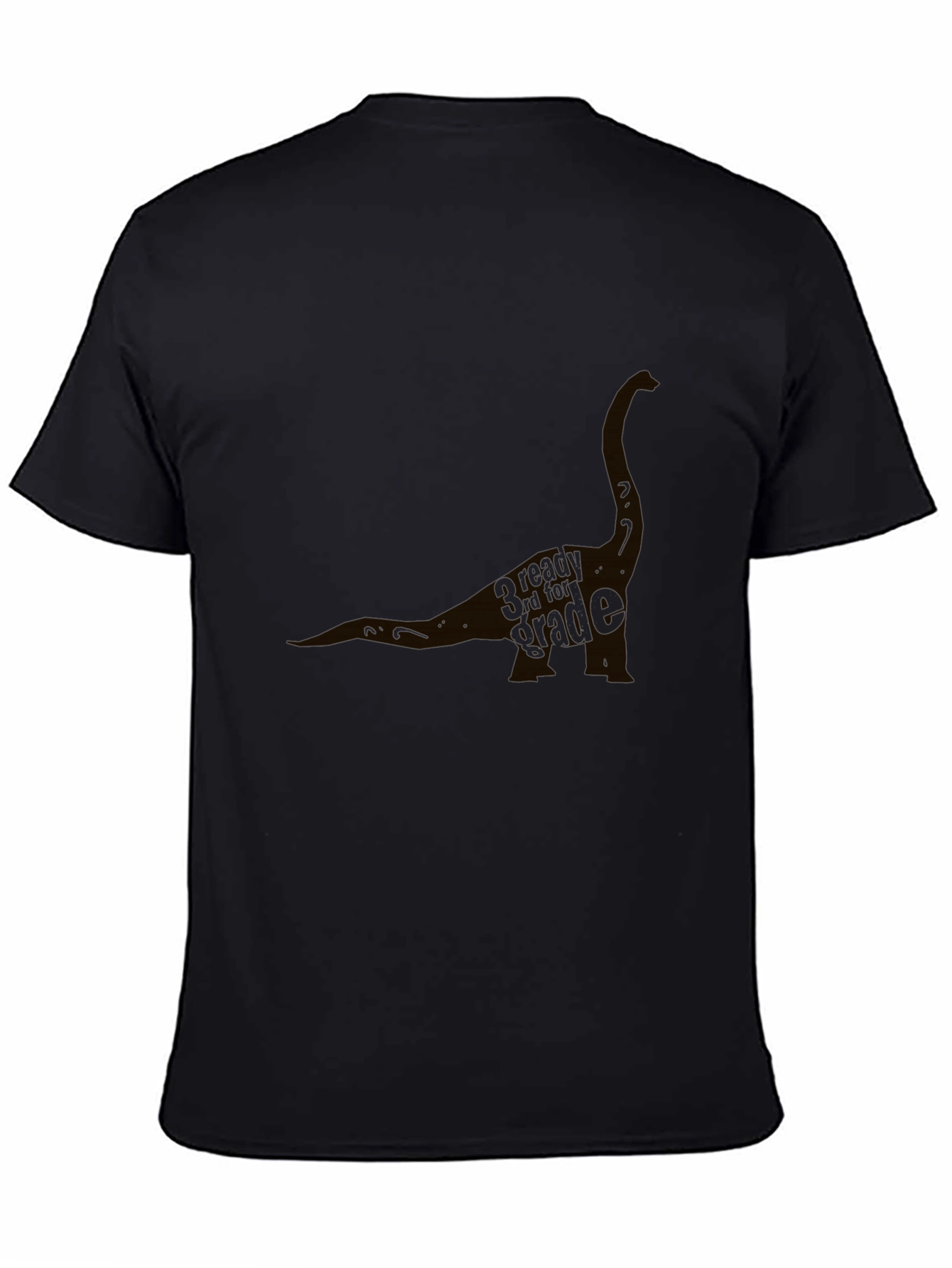 Dinosaur Graphic T-Shirt - Black Cotton Blend