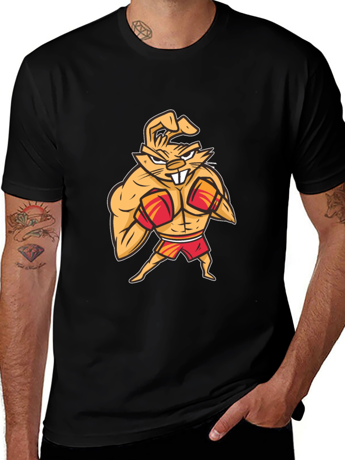 Boxing Bunny T-Shirt - Funny Cartoon Tee