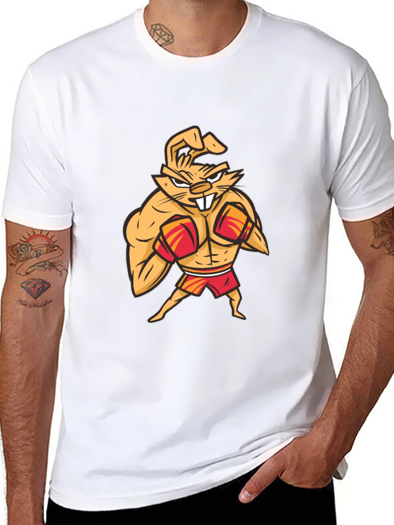 Boxing Bunny T-Shirt - Funny Cartoon Tee