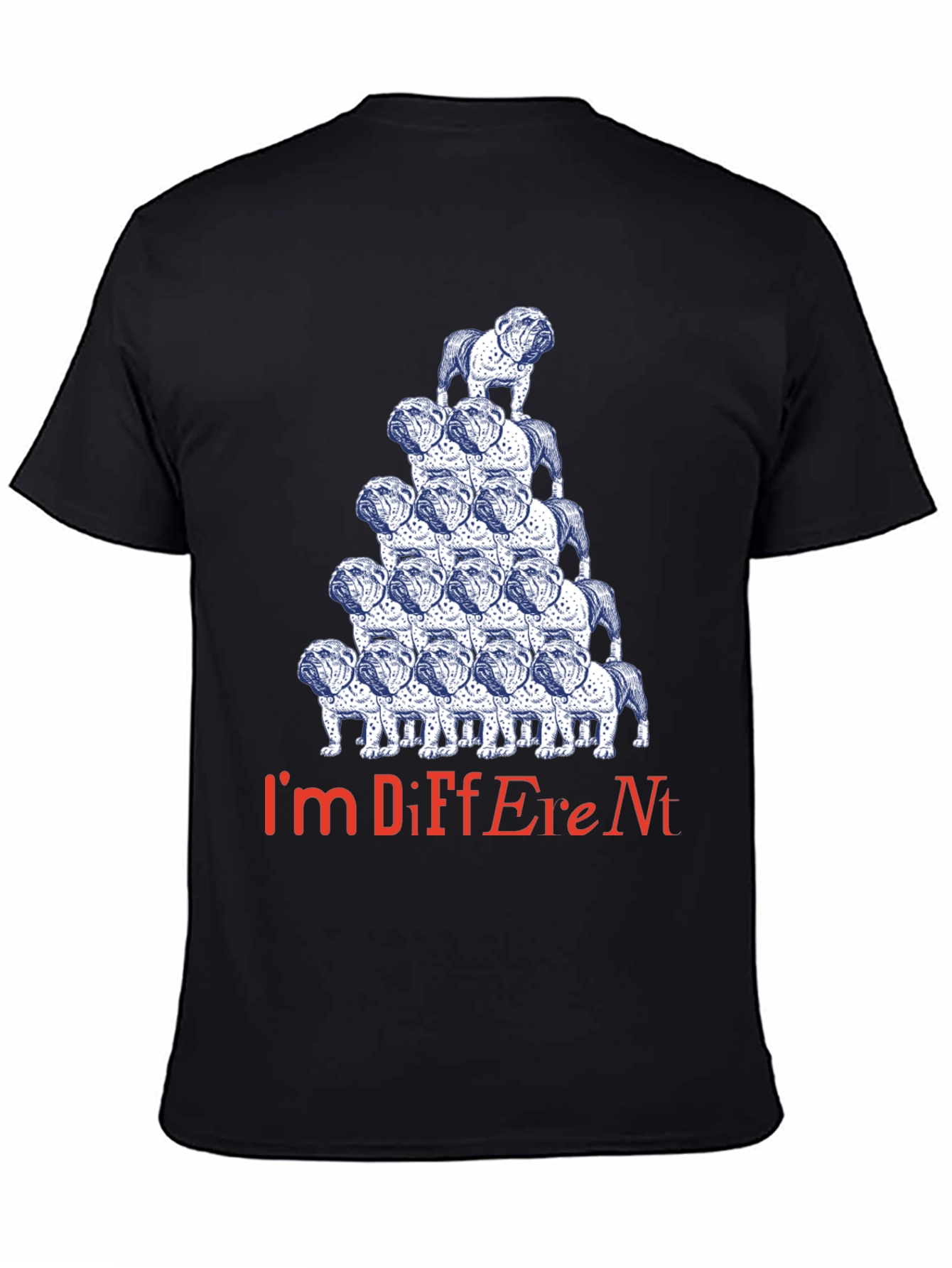 Unique Bulldog Pyramid Graphic Tee