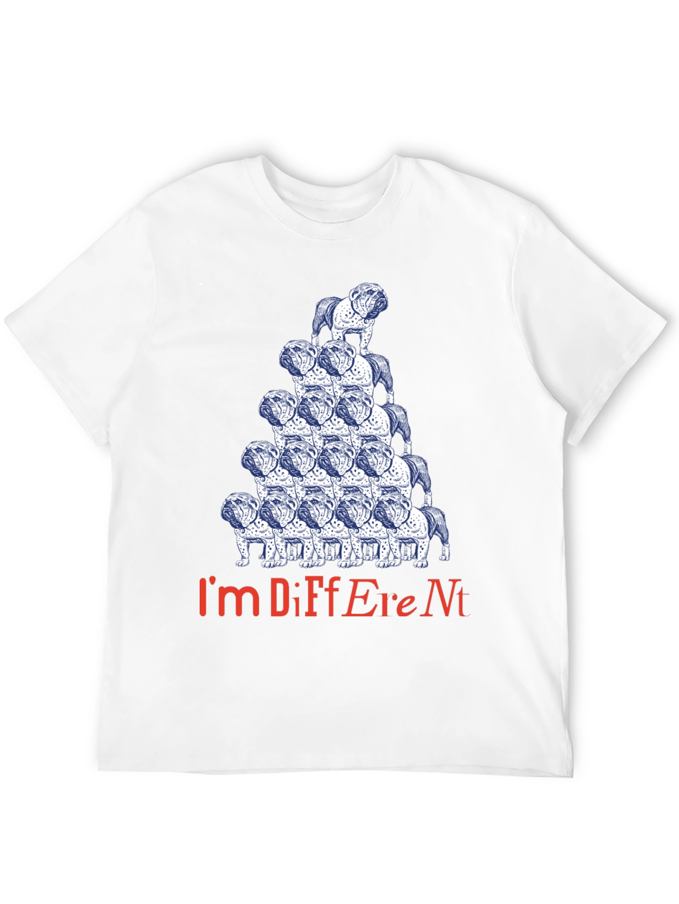 Unique Bulldog Pyramid Graphic Tee