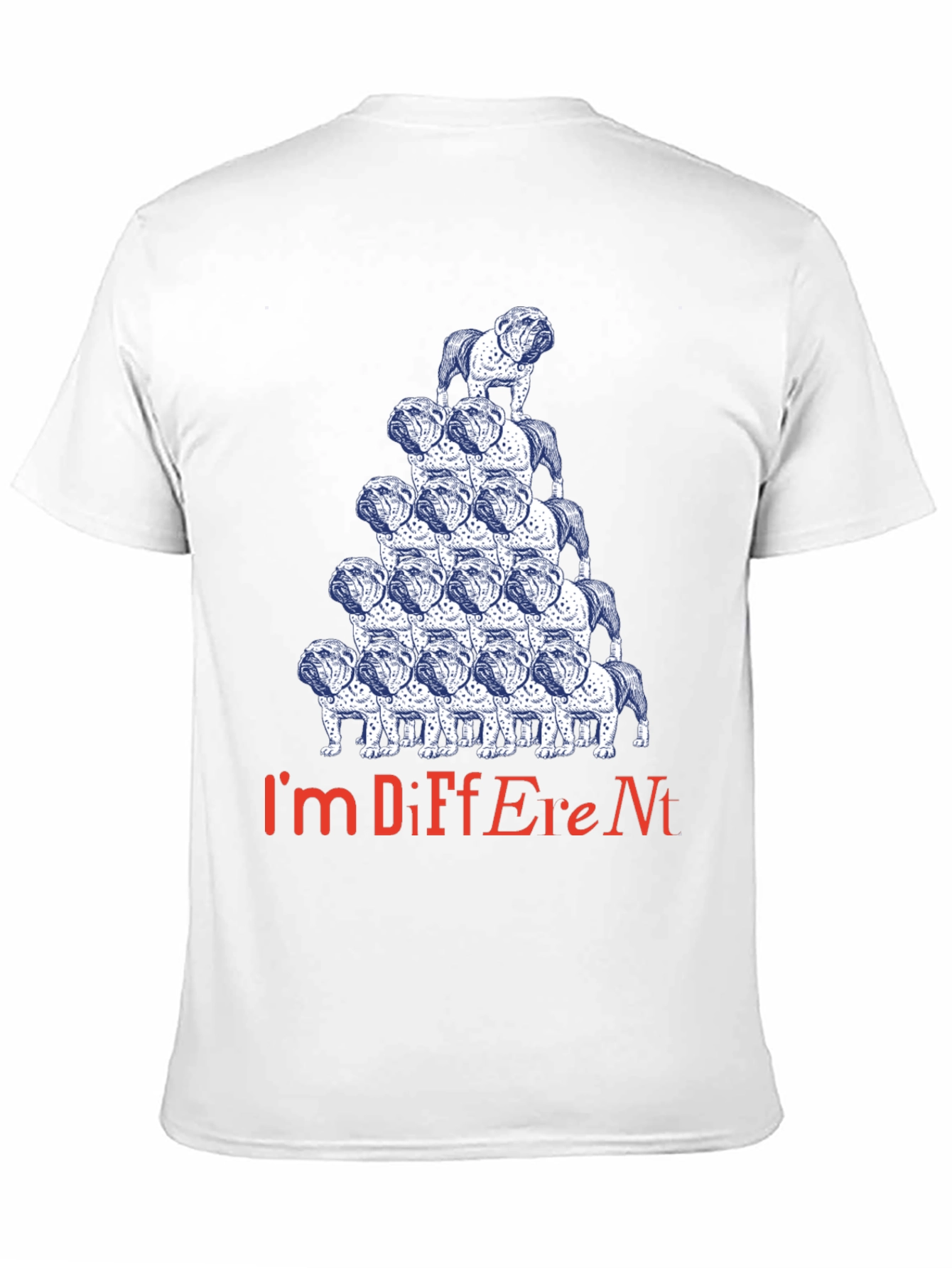 Unique Bulldog Pyramid Graphic Tee