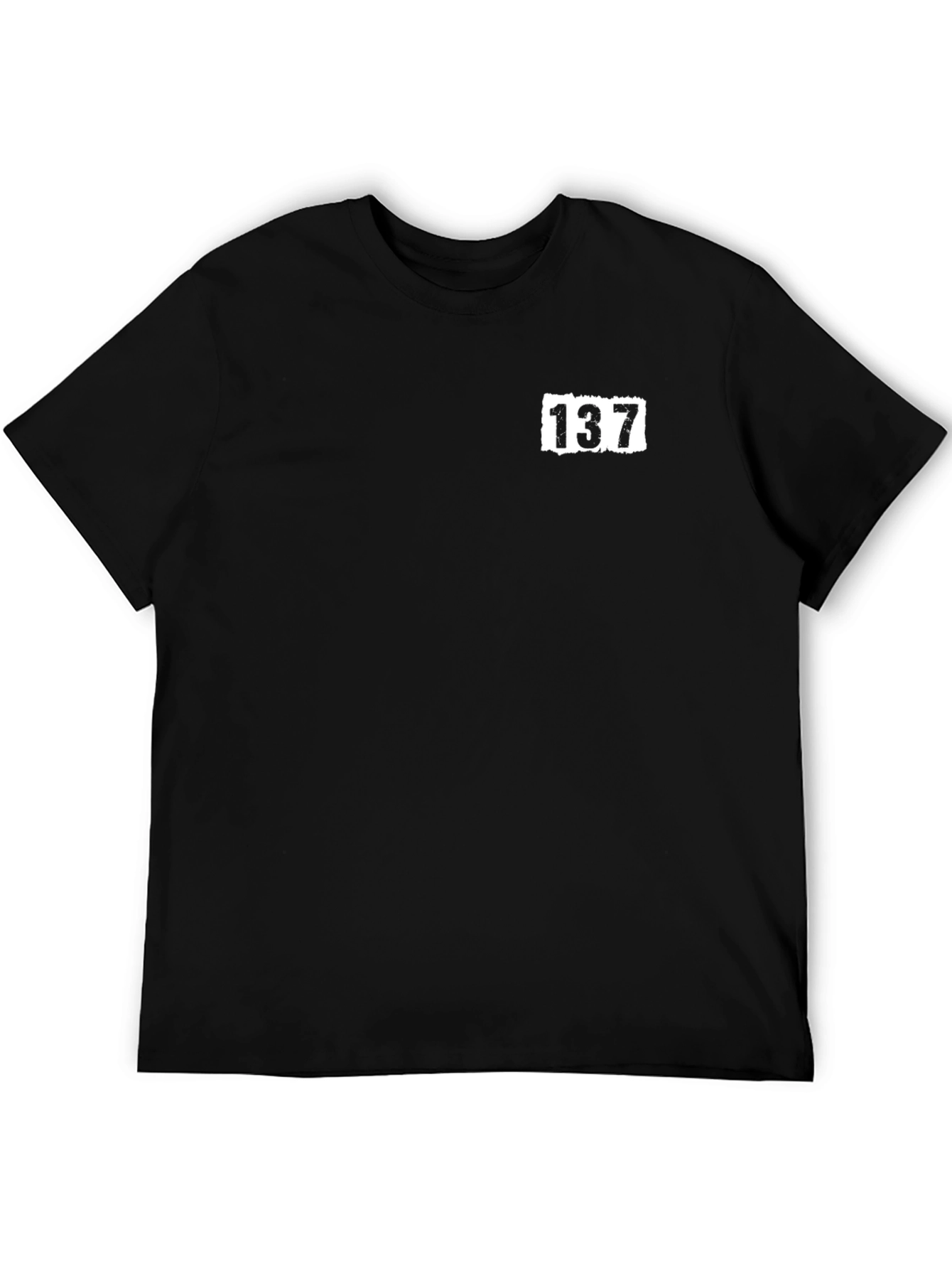 Black T-Shirt with 137 Graphic