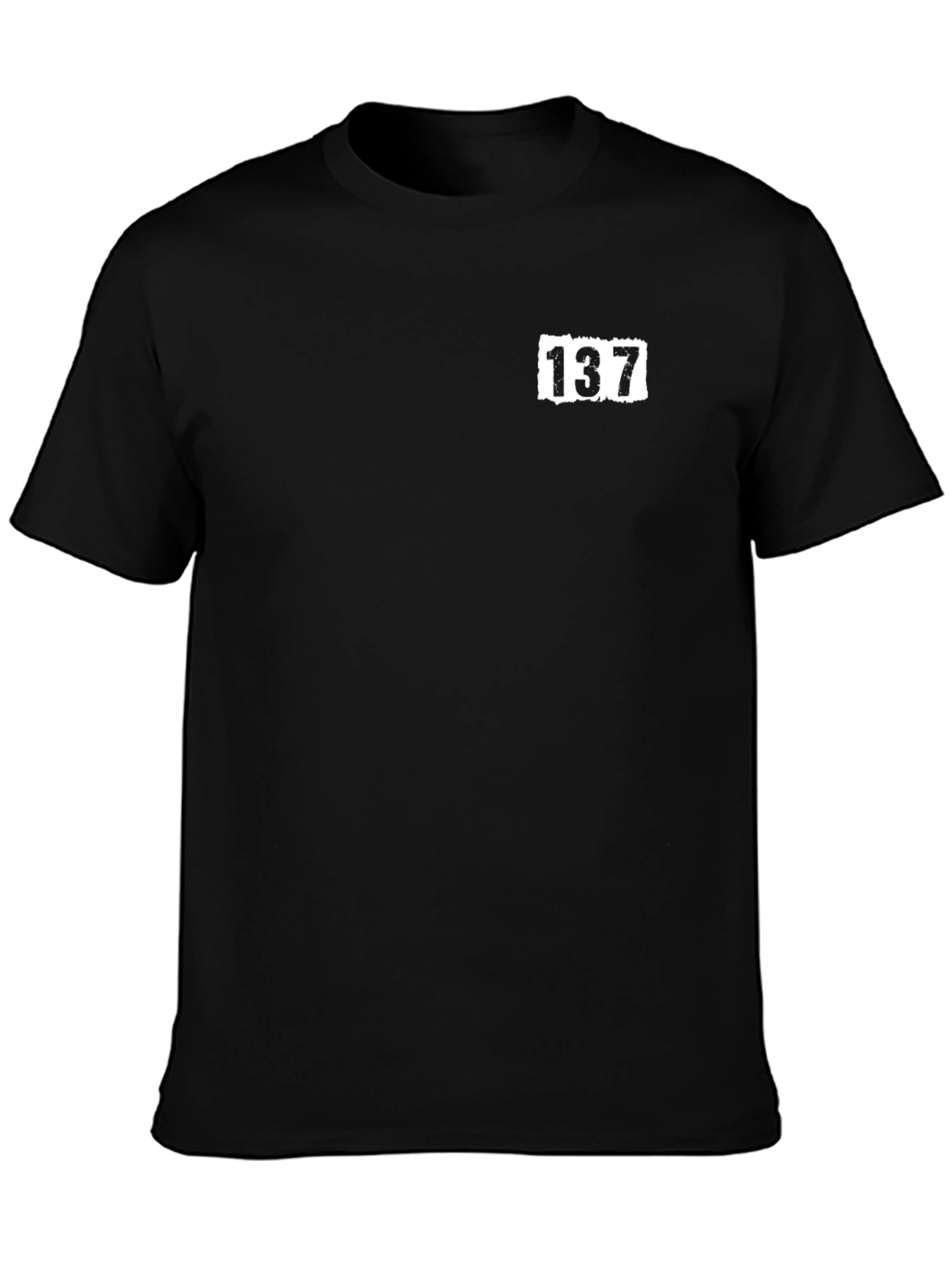Black T-Shirt with 137 Graphic