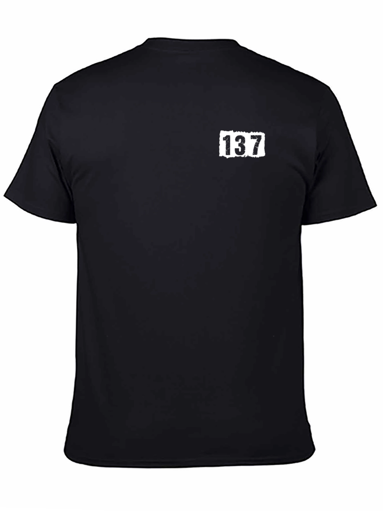 Black T-Shirt with 137 Graphic