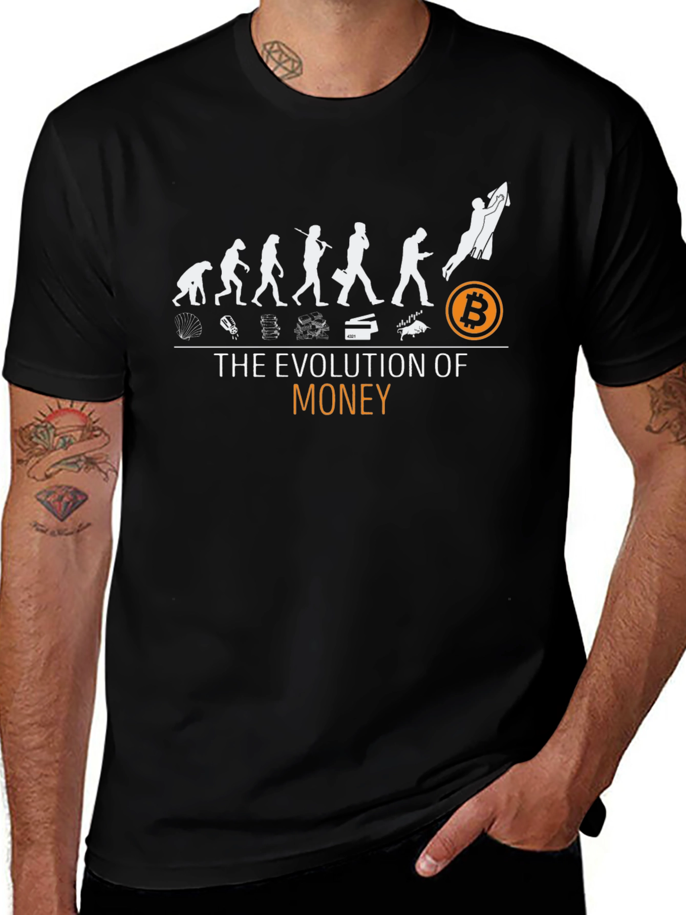 Evolution of Money Bitcoin T-Shirt