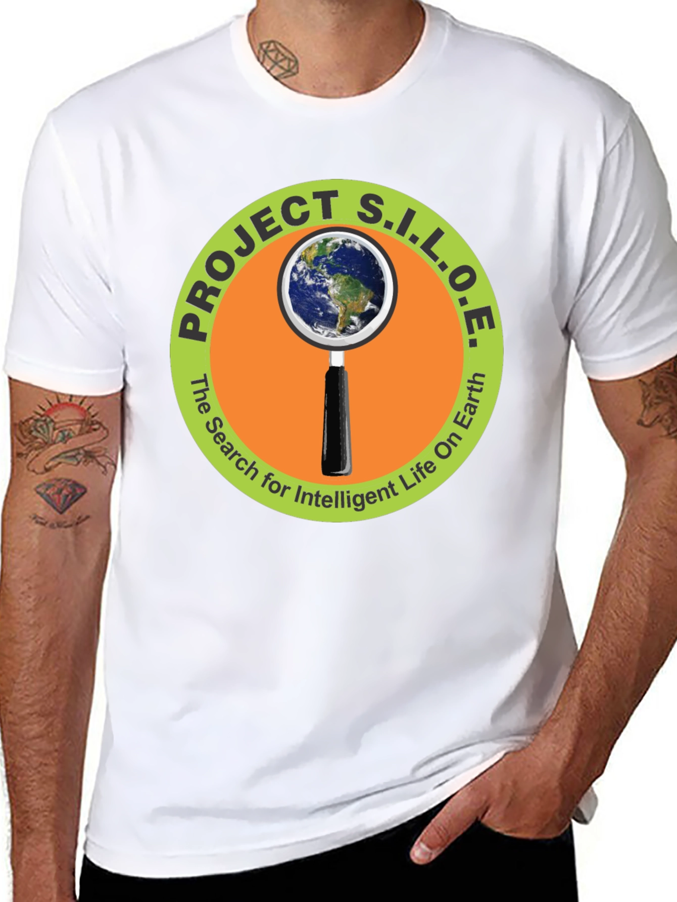 Project S.I.L.O.E. Black Graphic T-Shirt