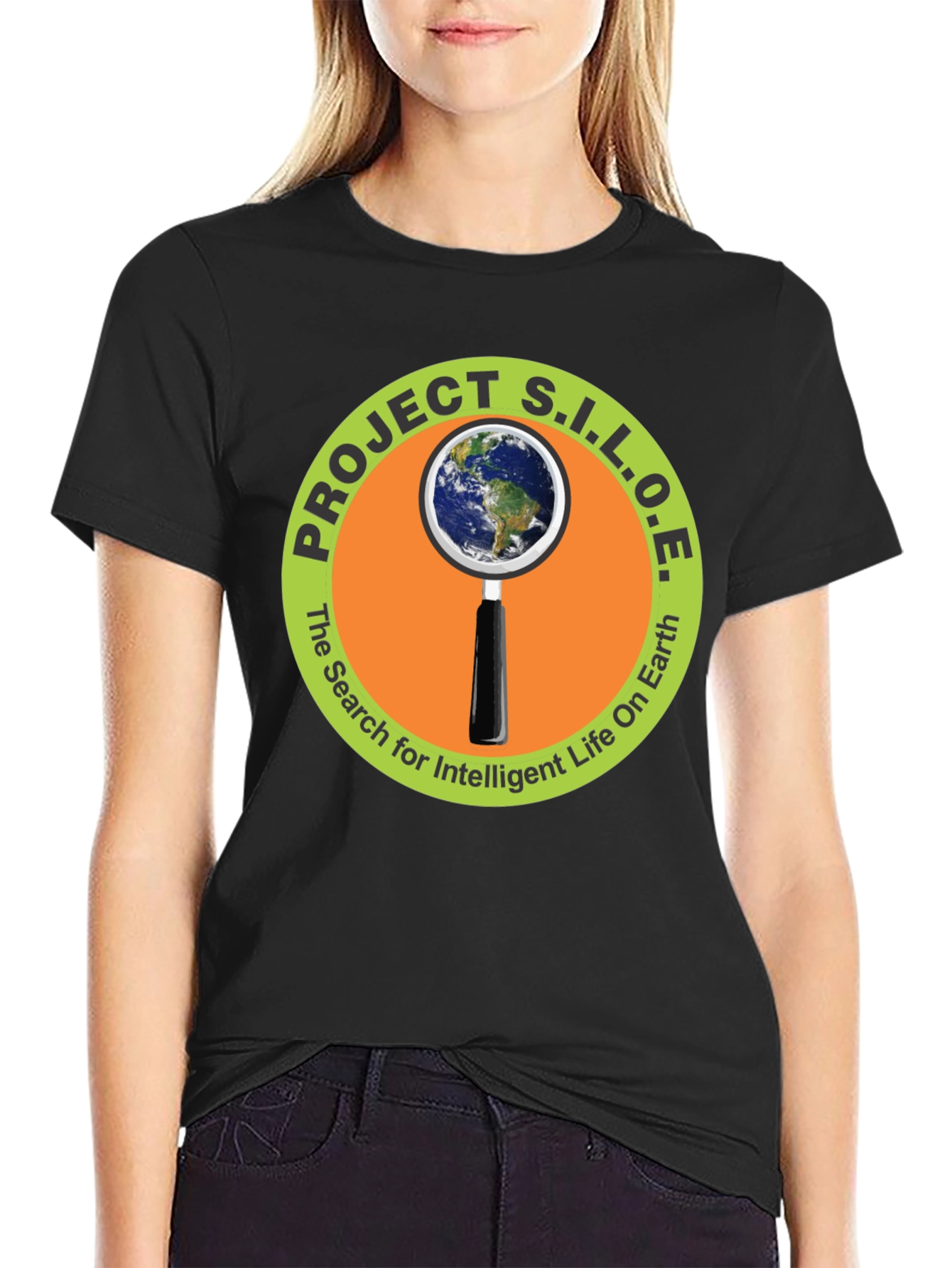Project S.I.L.O.E. Black Graphic T-Shirt