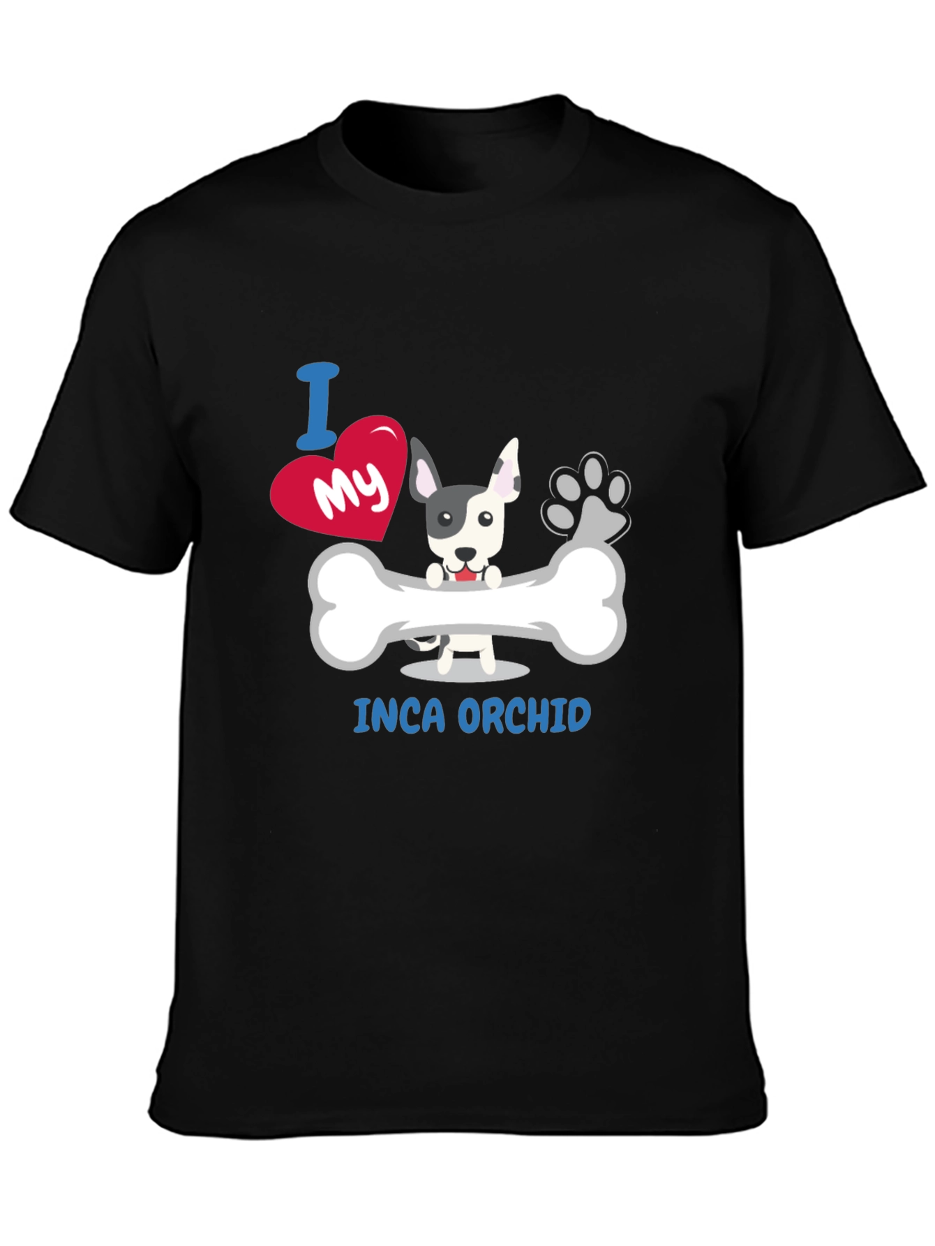 I Love My Inca Orchid Dog Graphic T-Shirt