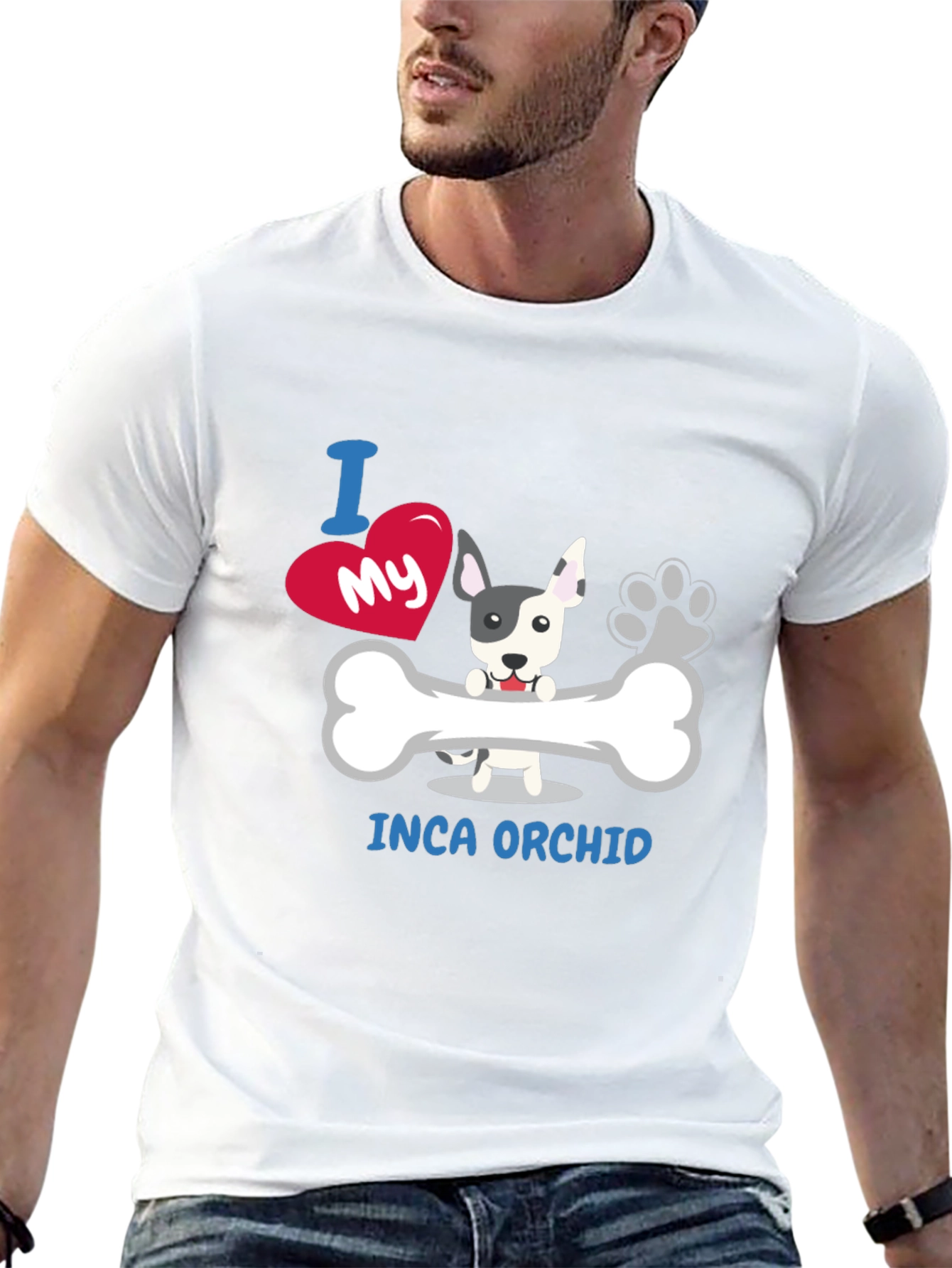 I Love My Inca Orchid Dog Graphic T-Shirt