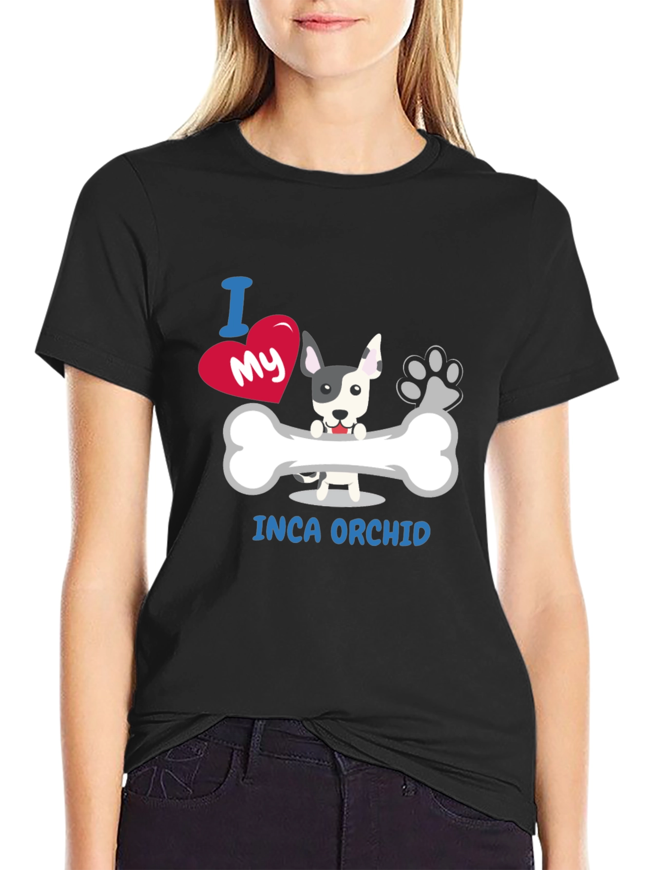 I Love My Inca Orchid Dog Graphic T-Shirt