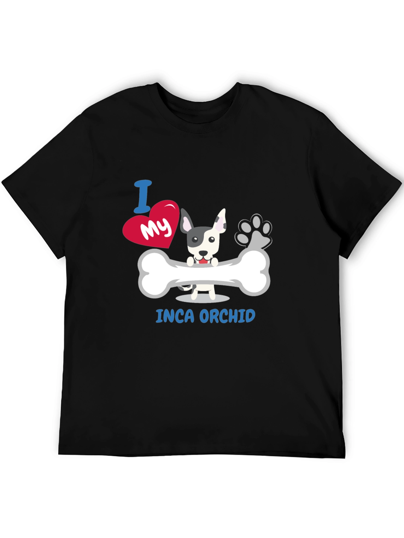 I Love My Inca Orchid Dog Graphic T-Shirt