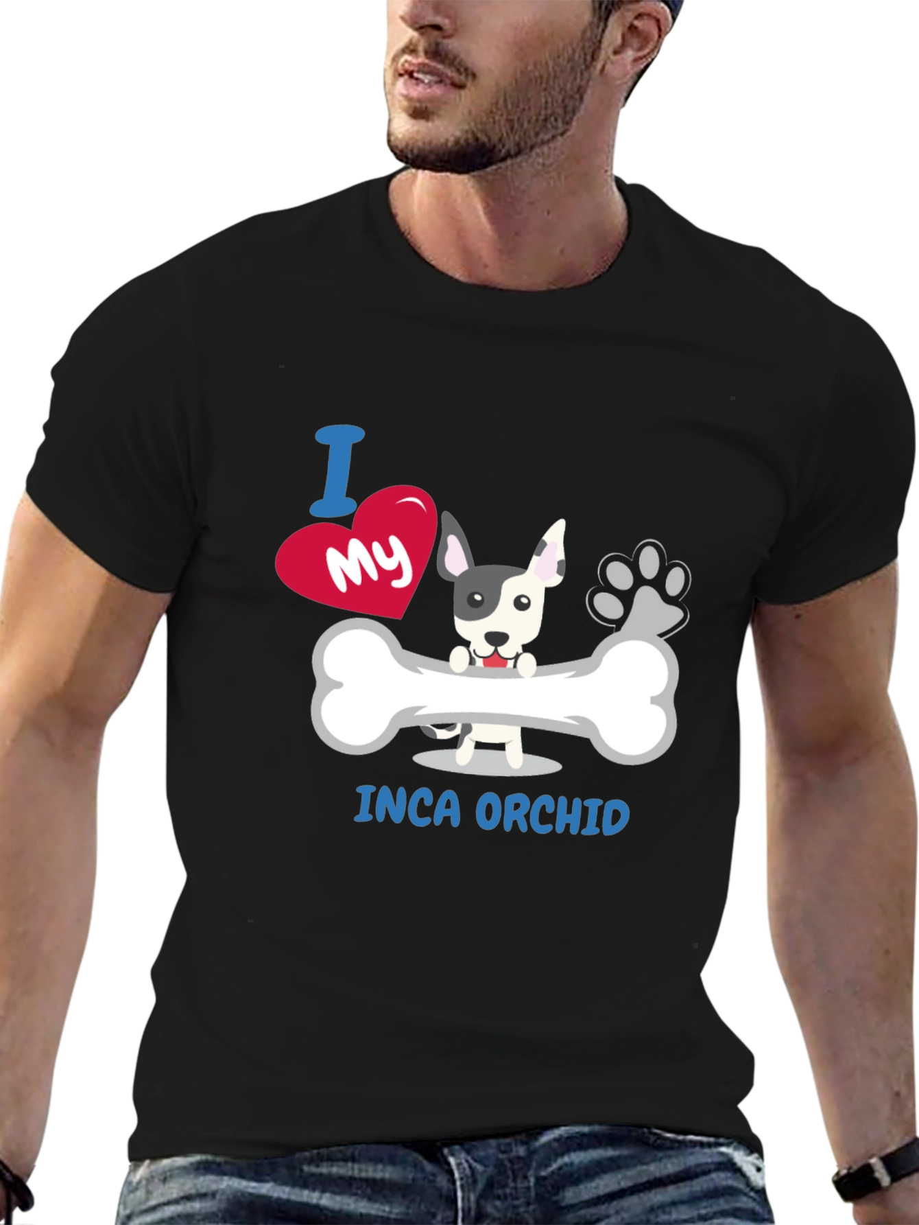 I Love My Inca Orchid Dog Graphic T-Shirt