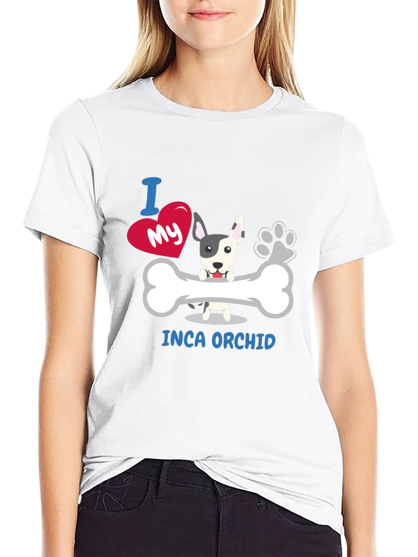 I Love My Inca Orchid Dog Graphic T-Shirt