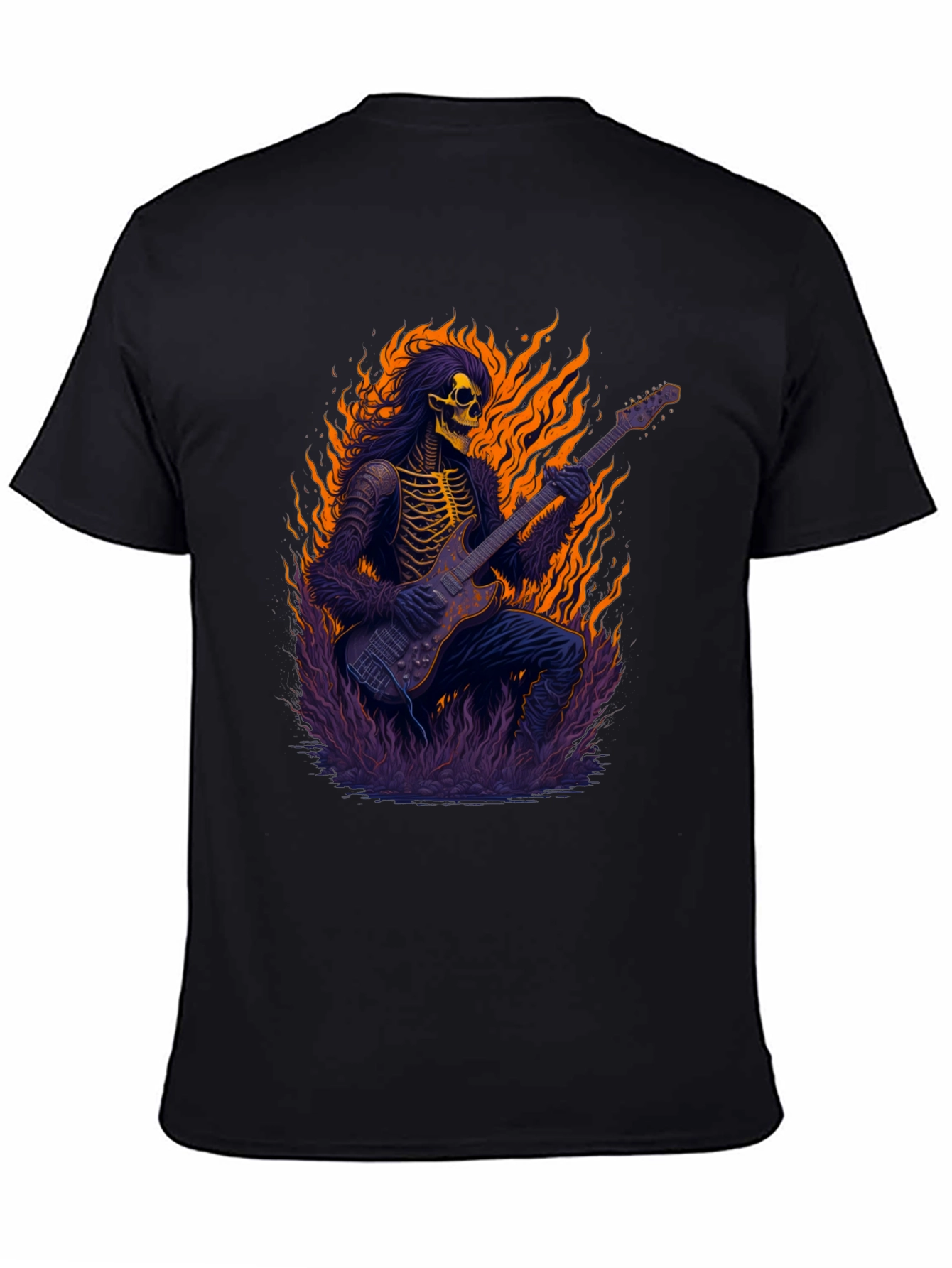 Skeleton Guitarist Graphic T-Shirt