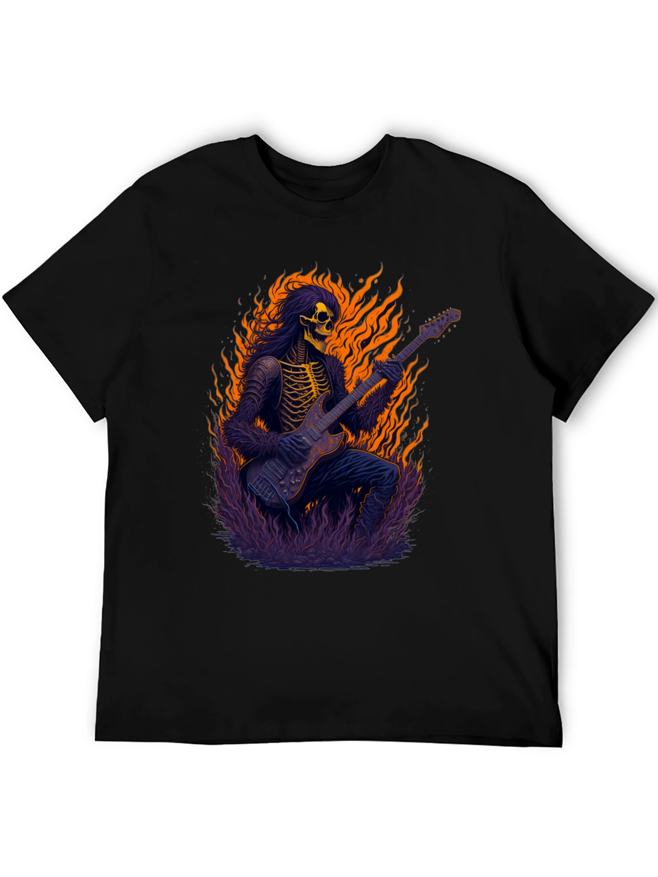 Skeleton Guitarist Graphic T-Shirt