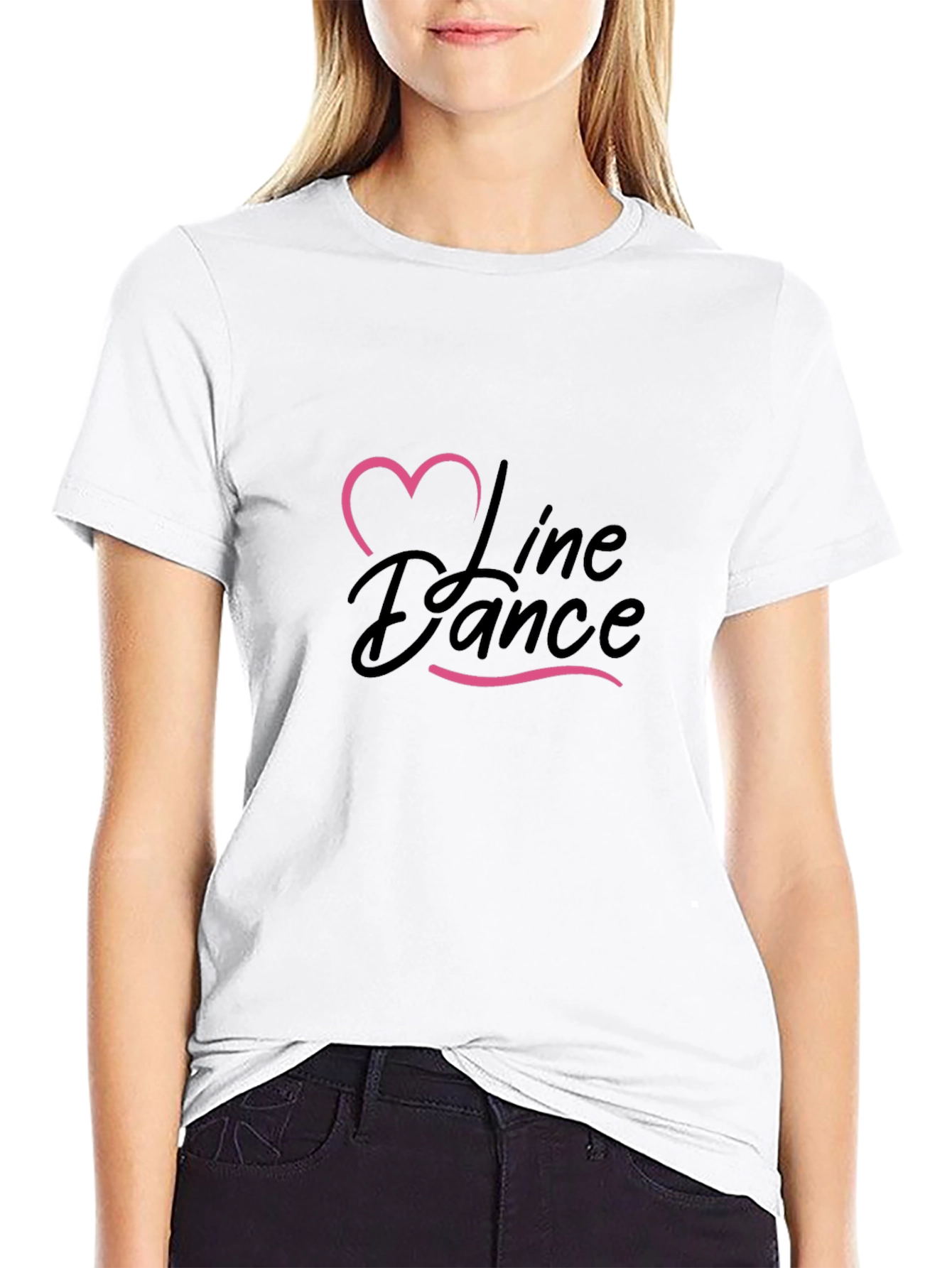 Line Dance Heart Graphic T-Shirt