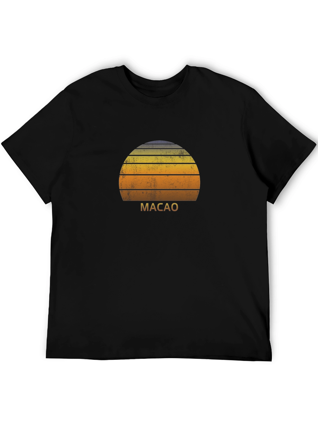 Retro Macau Sunset Graphic T-Shirt