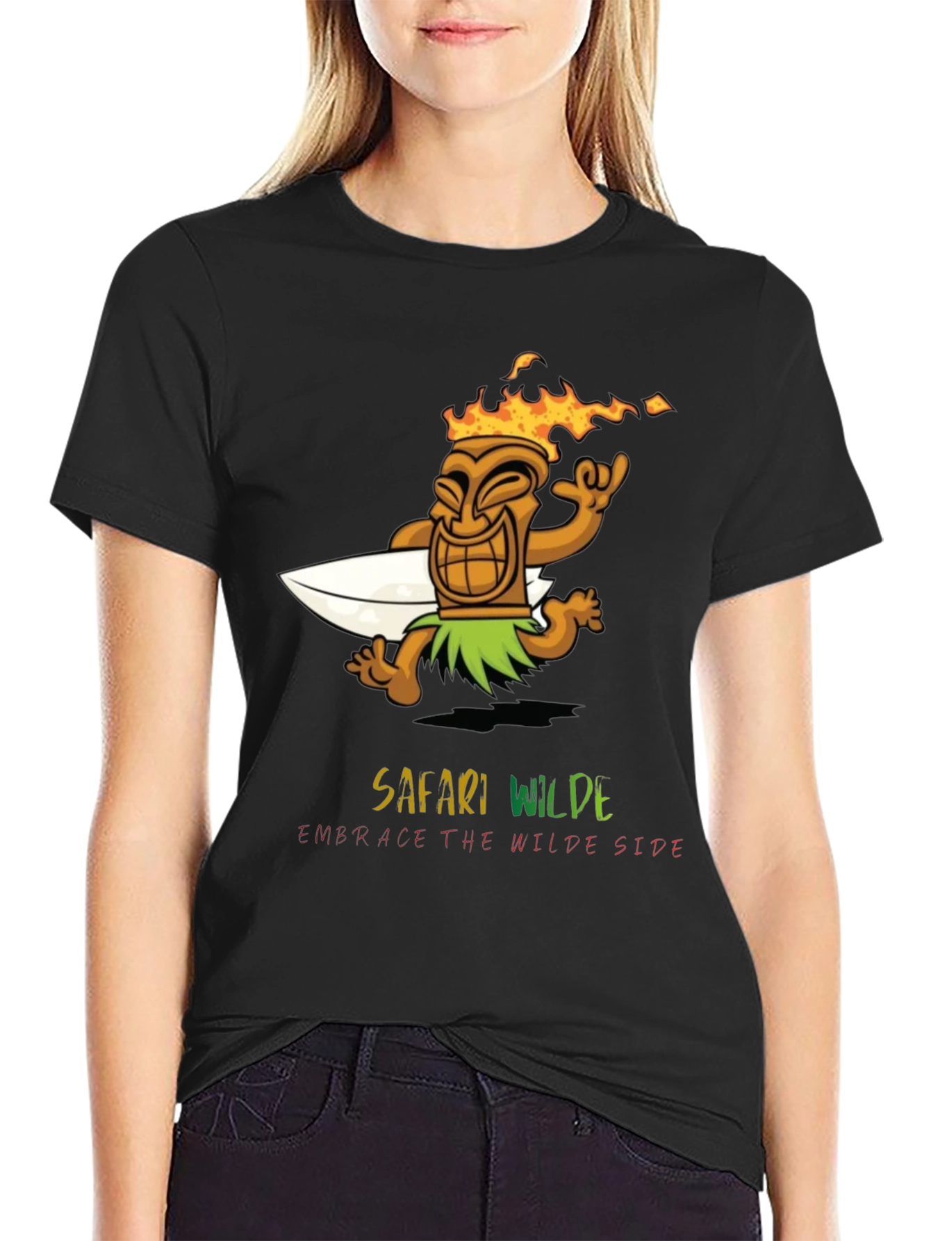 Safari Wilde Black Graphic Tee