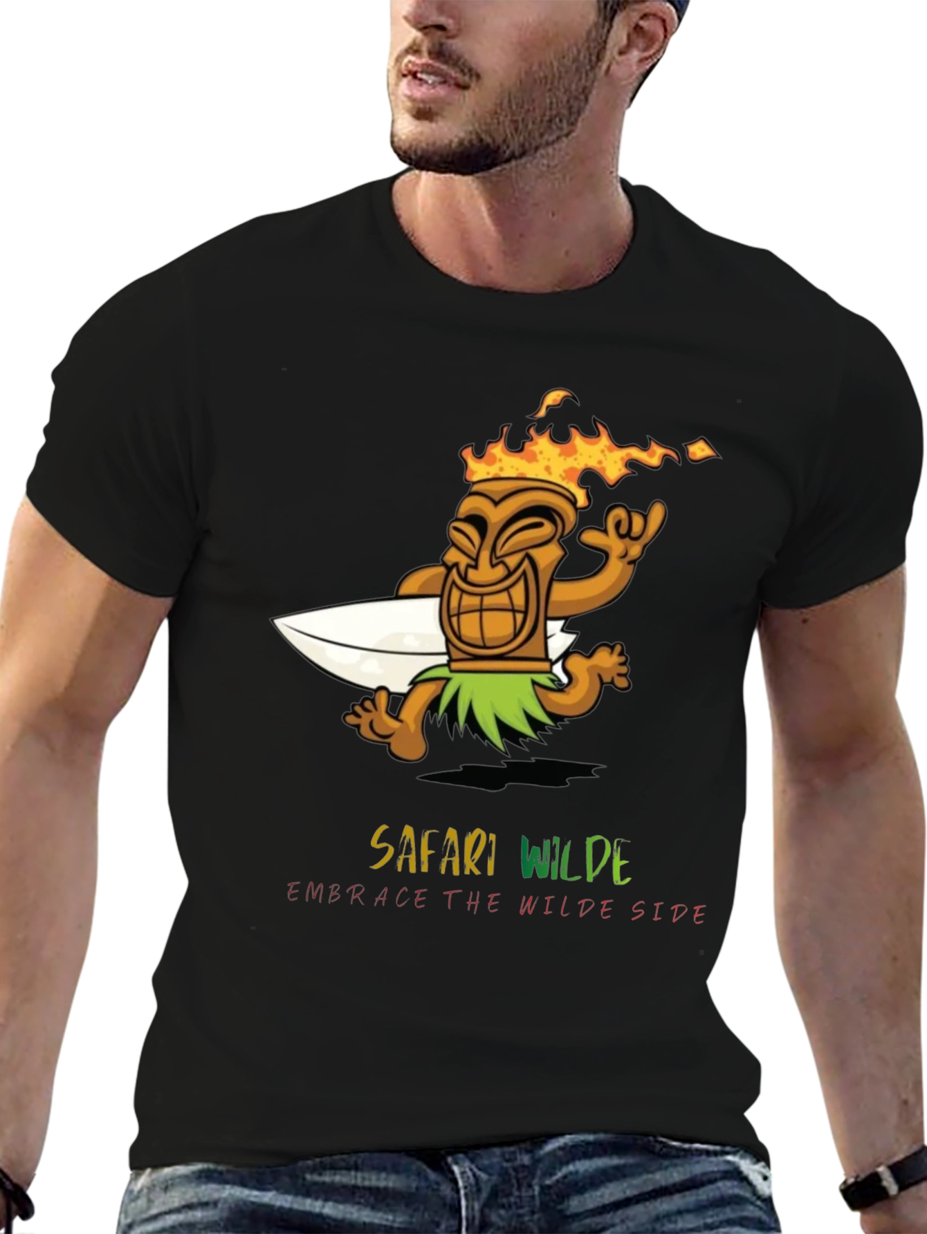 Safari Wilde Black Graphic Tee