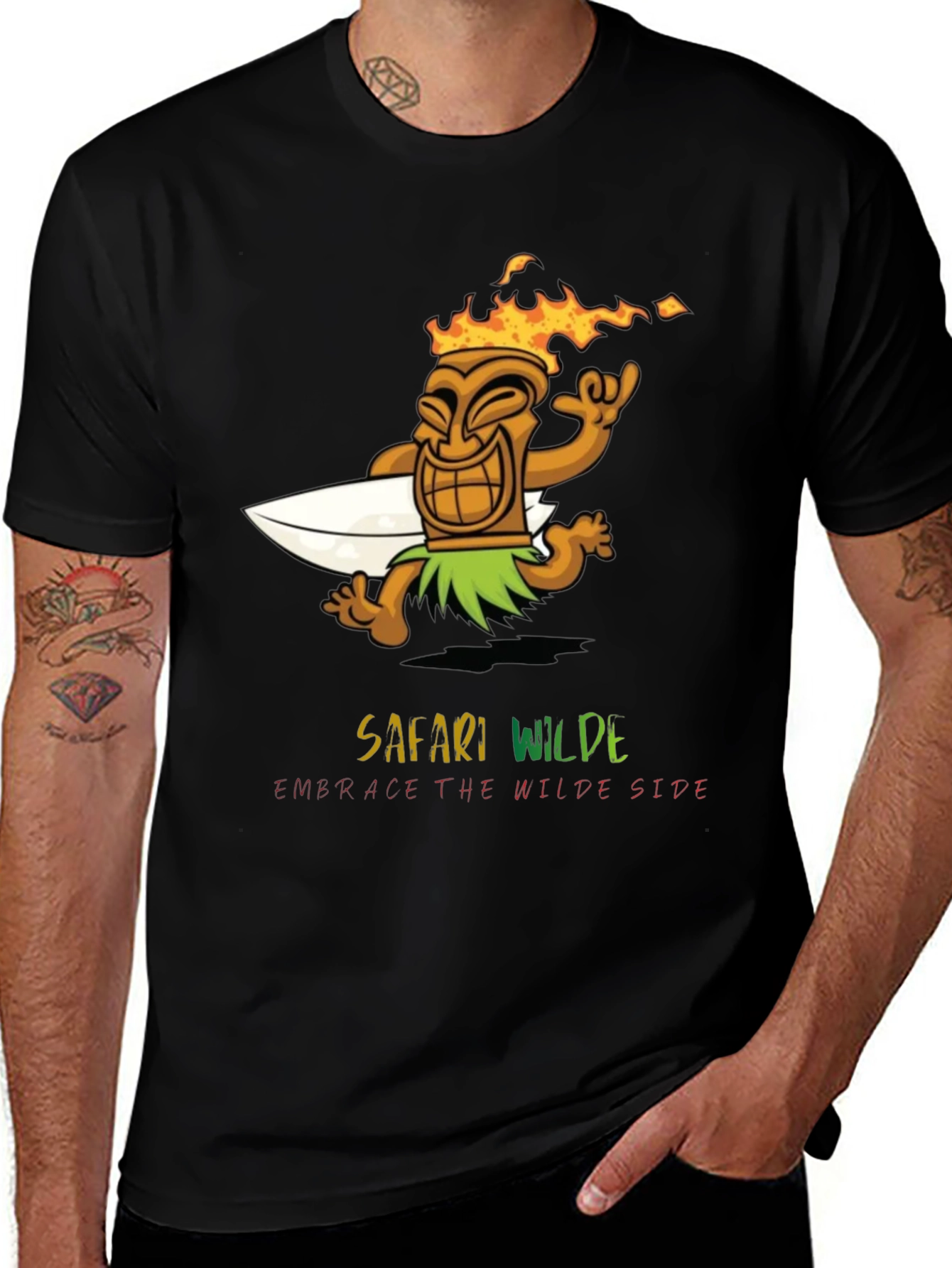 Safari Wilde Black Graphic Tee