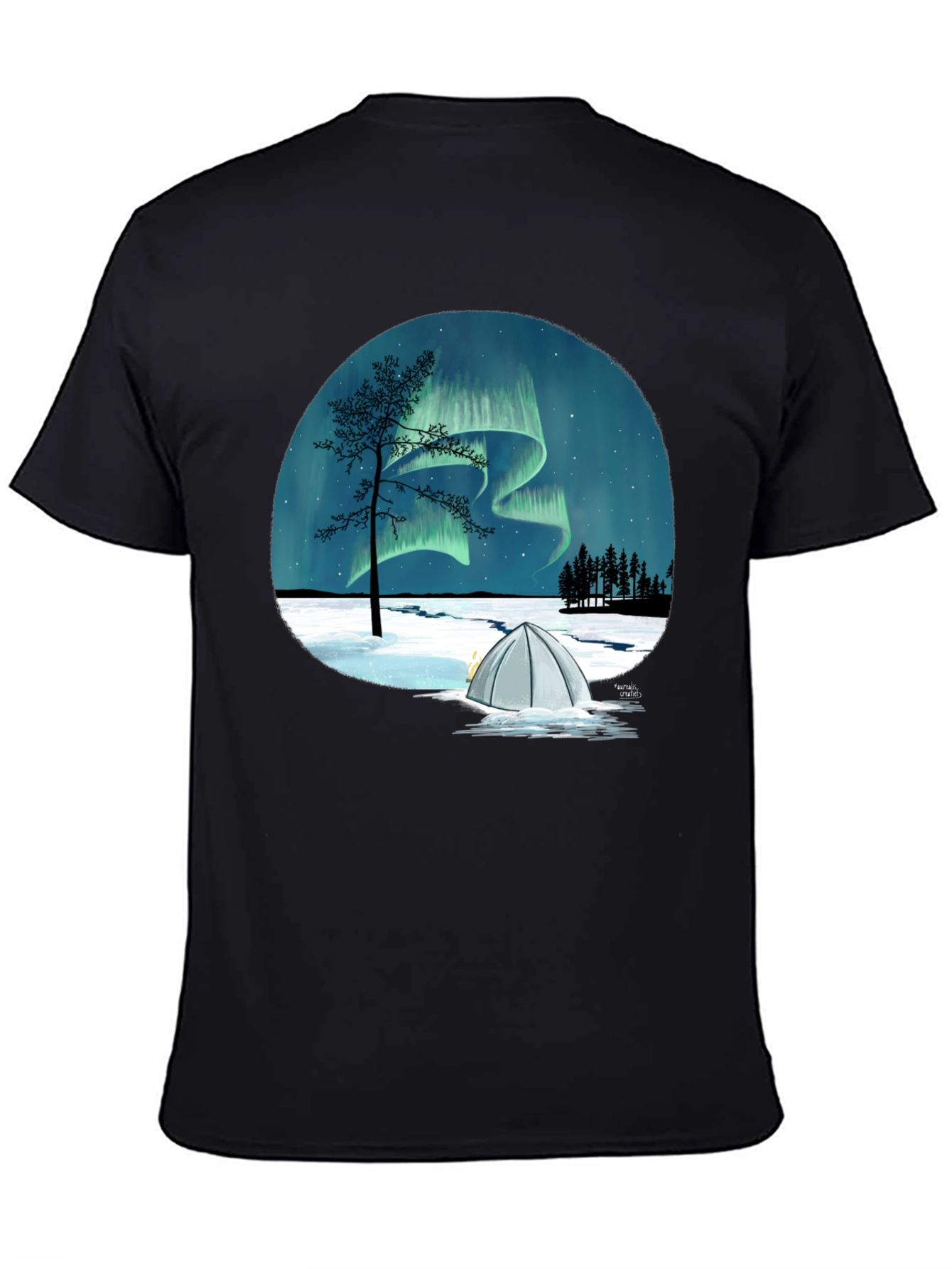 Northern Lights Camping Graphic Tee