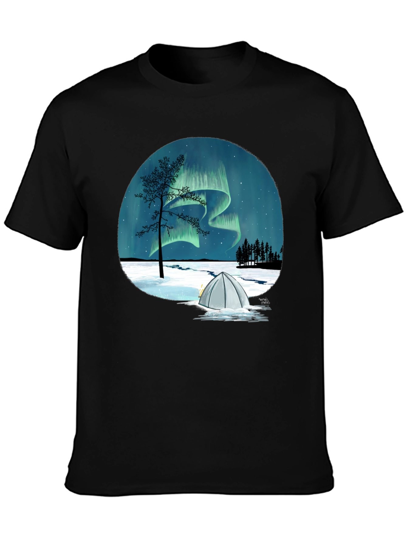 Northern Lights Camping Graphic Tee