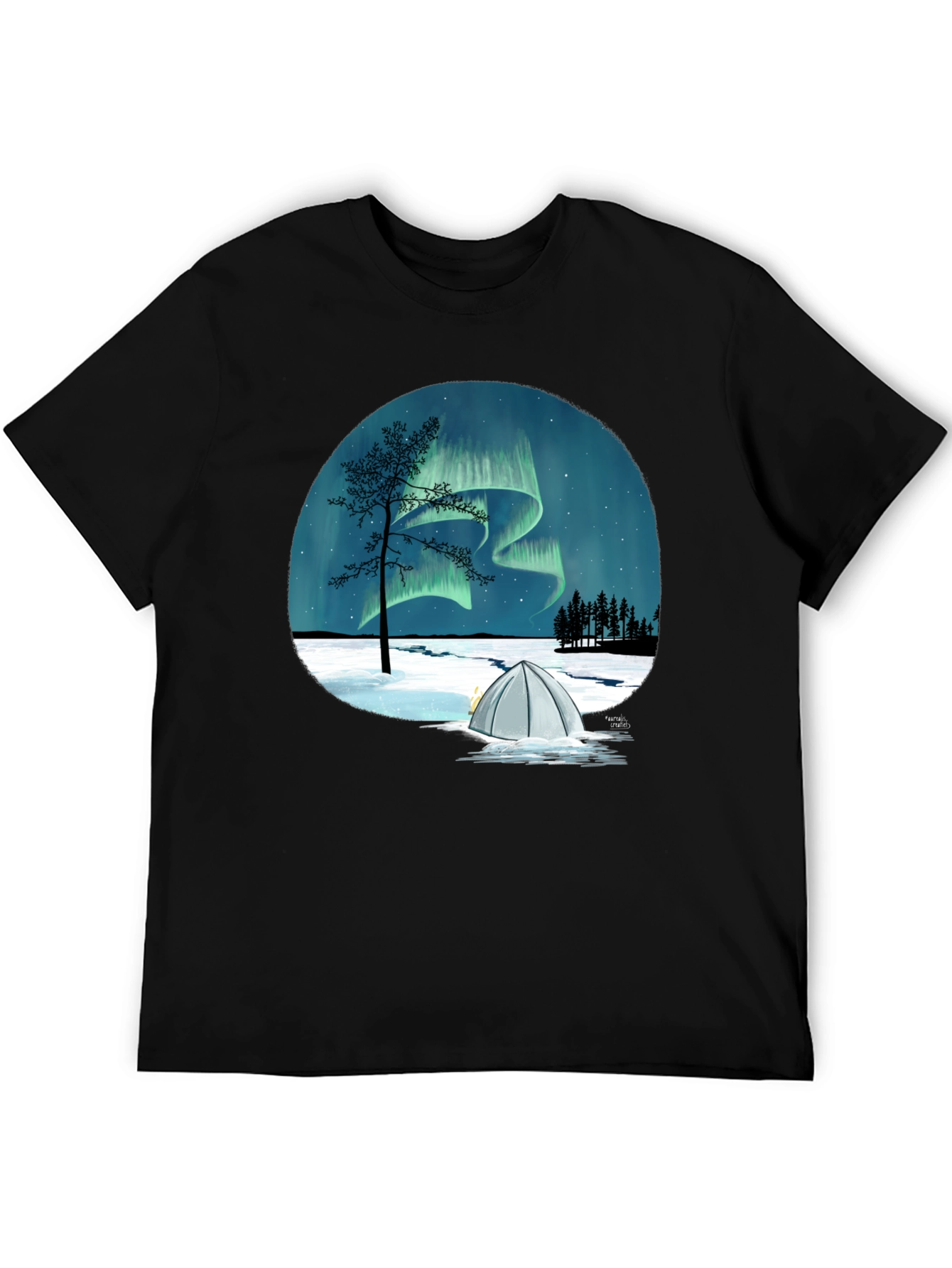 Northern Lights Camping Graphic Tee