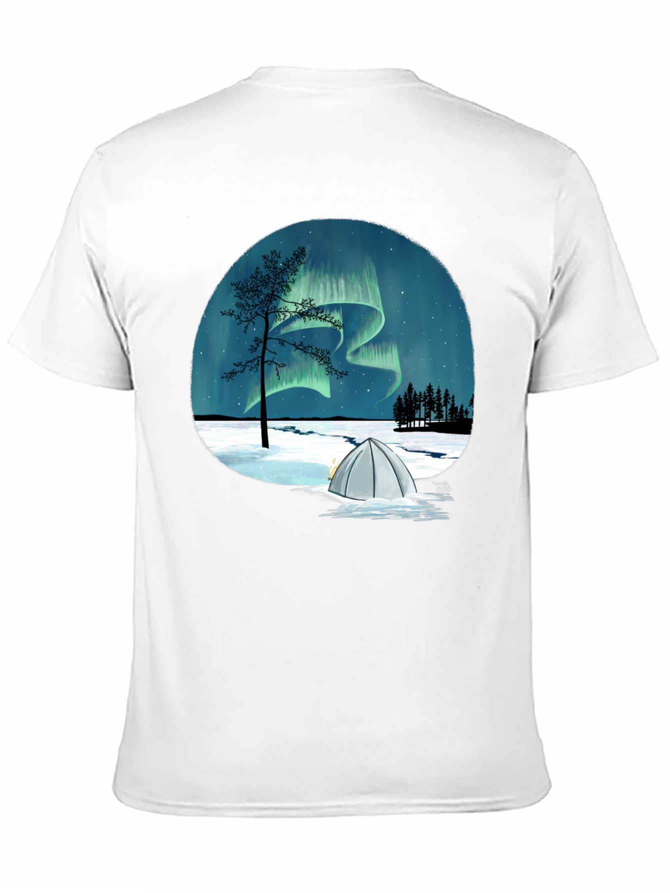 Northern Lights Camping Graphic Tee