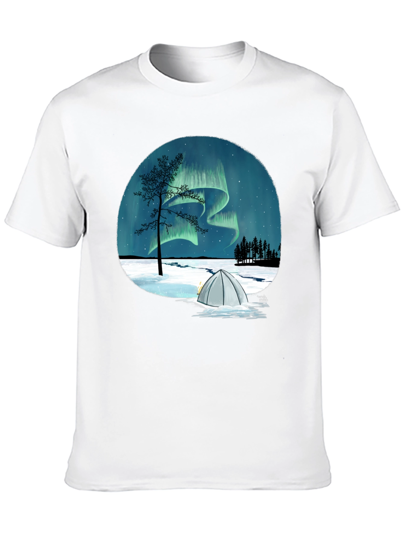 Northern Lights Camping Graphic Tee