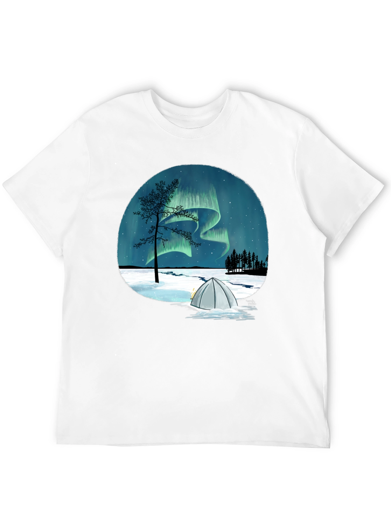 Northern Lights Camping Graphic Tee