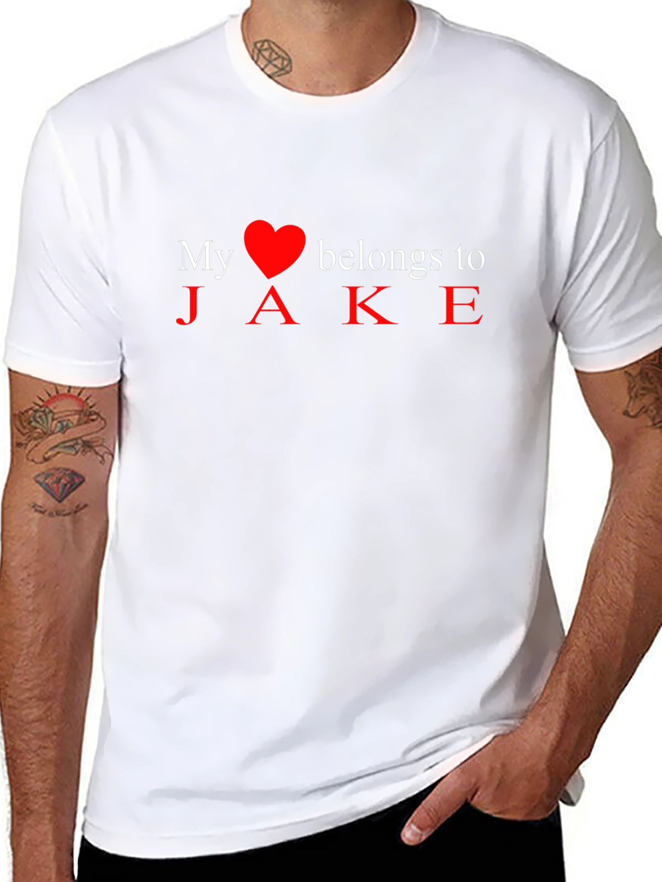 My Heart Belongs to Jake - Novelty T-Shirt