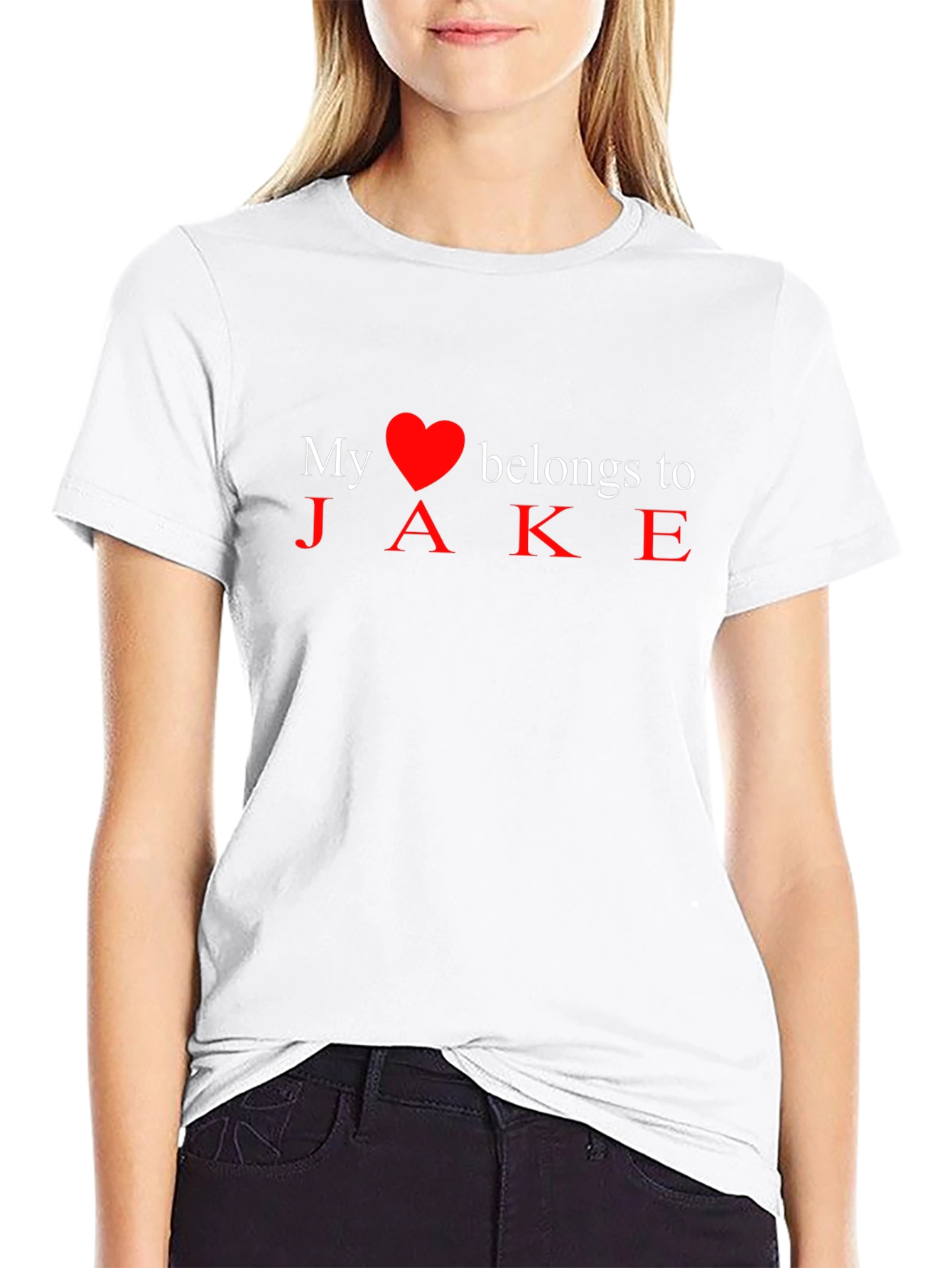 My Heart Belongs to Jake - Novelty T-Shirt