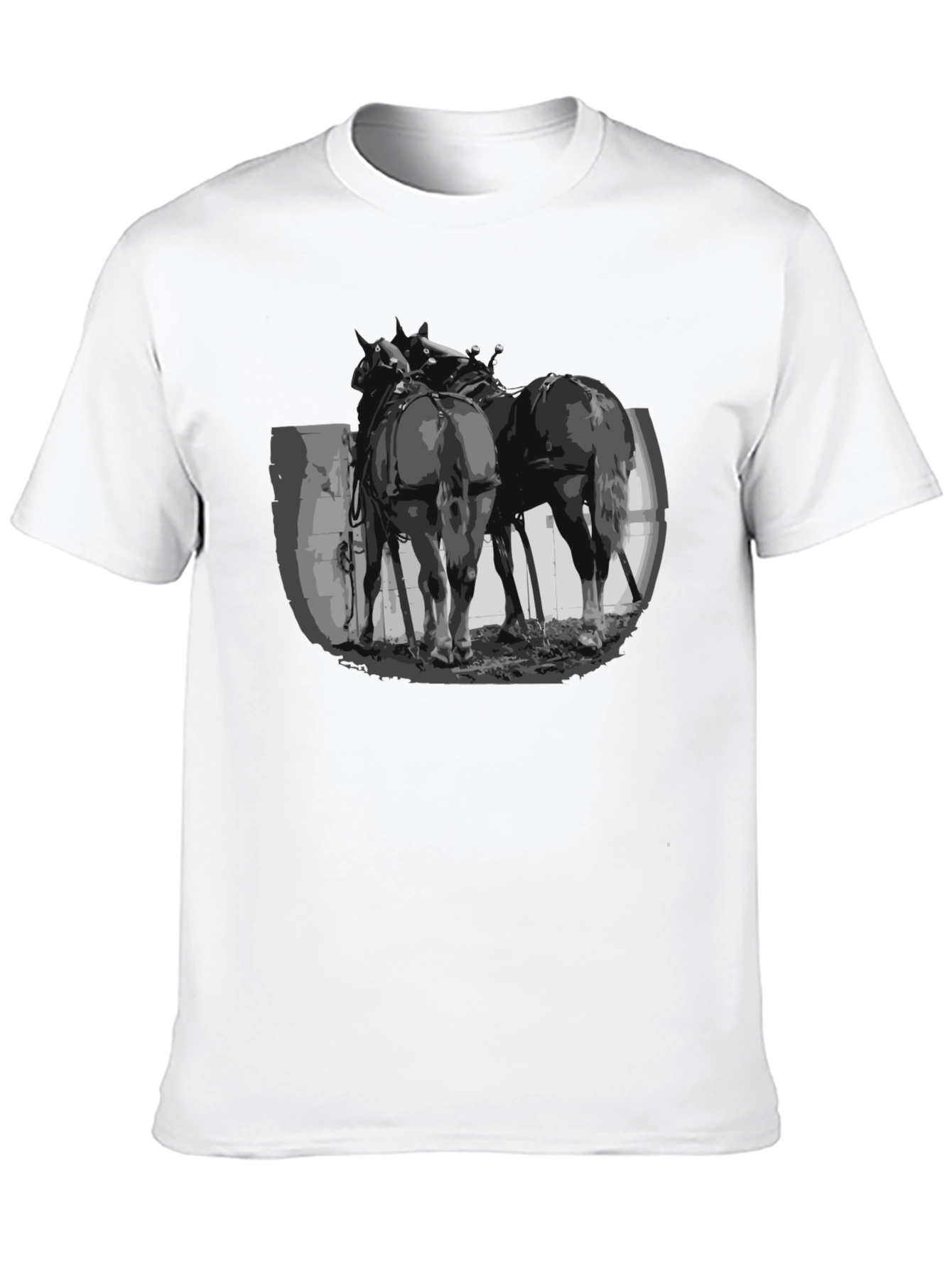 Black Rodeo Horses Graphic Tee
